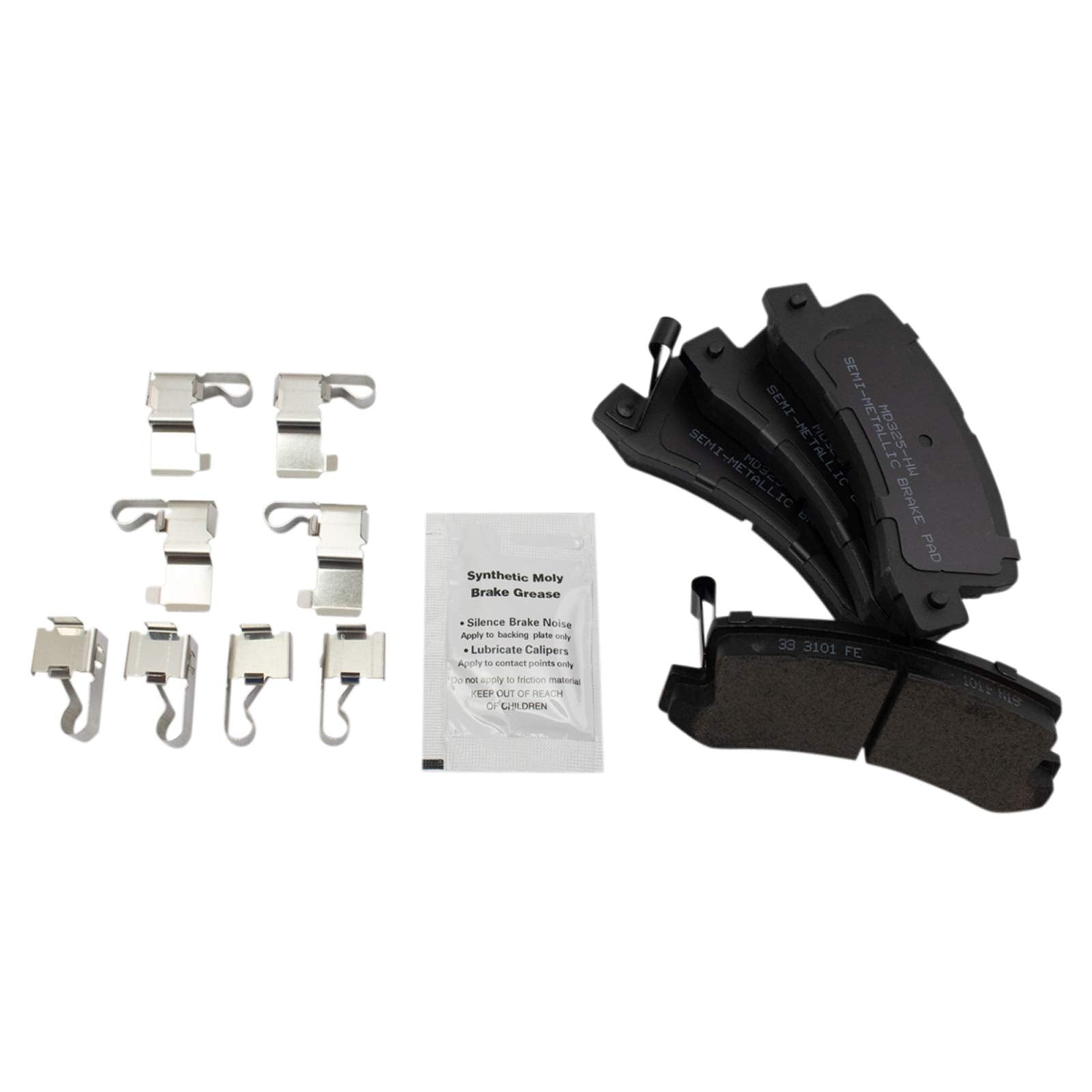 Trq Rear Brake Pad & Rotor Kit Brake Pads Brake Rotor Semi-Metallic Compatible With 1992-1996 Lexus Es300 1999-2003 Rx300 Toyota