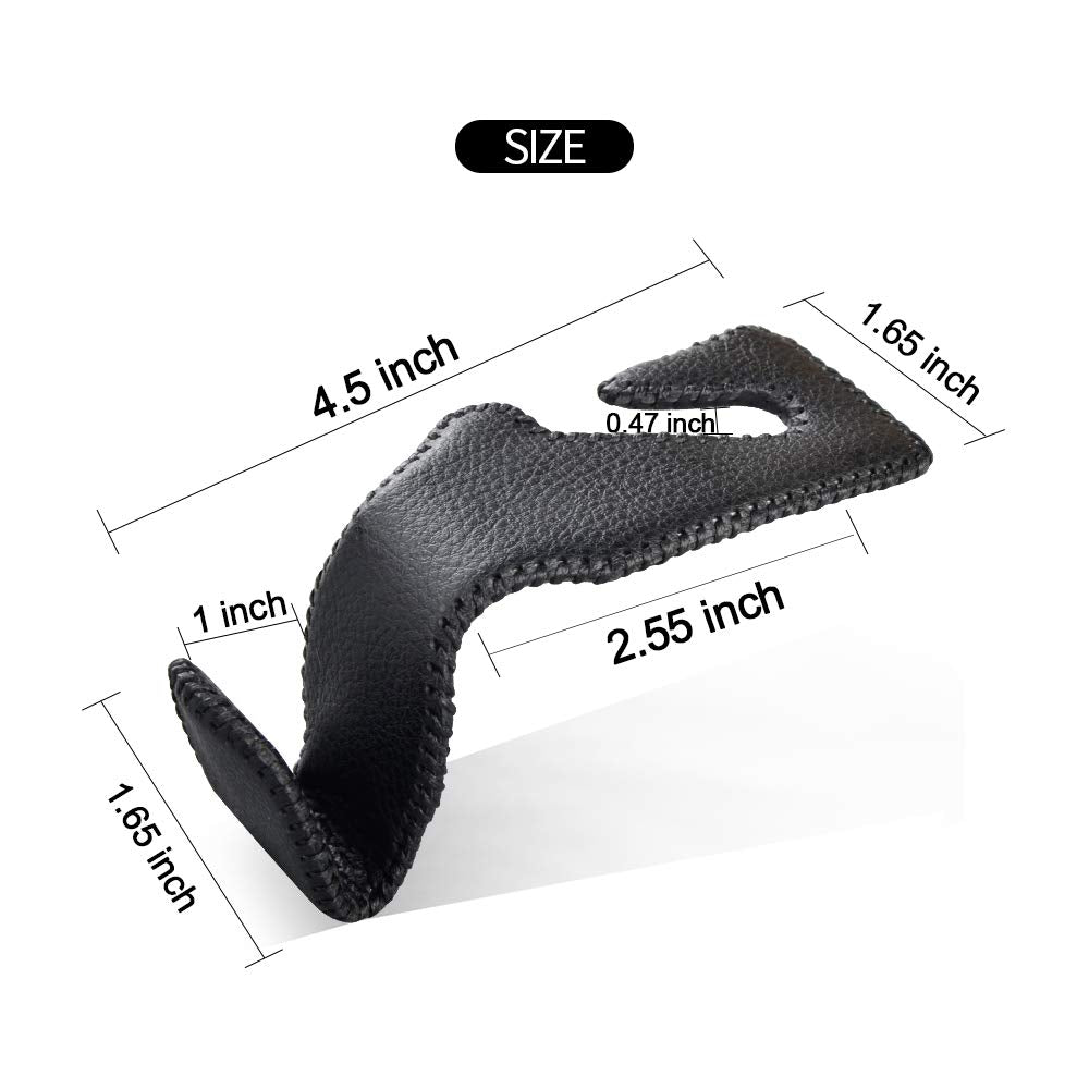 Car Hooks Universal Car Vehicle Back Seat Headrest Hanger Holder Hook Microfiber Leather & Stainless Steel For Bag Purse Cloth D