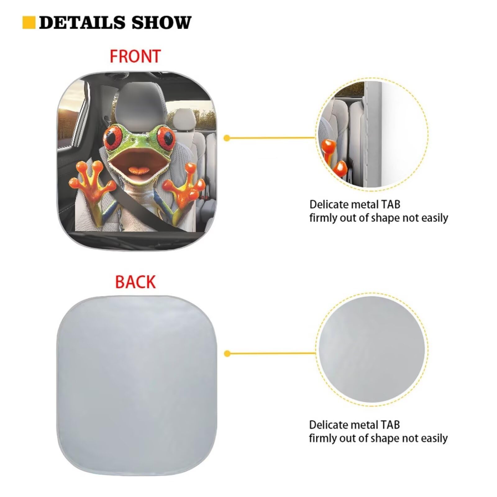 Renewold Red Eyed Tree Frog Animal Driving Car Windshield Sunshade Vehicle Front Window Shade For Most Sedans Suv Truck Auto Sun