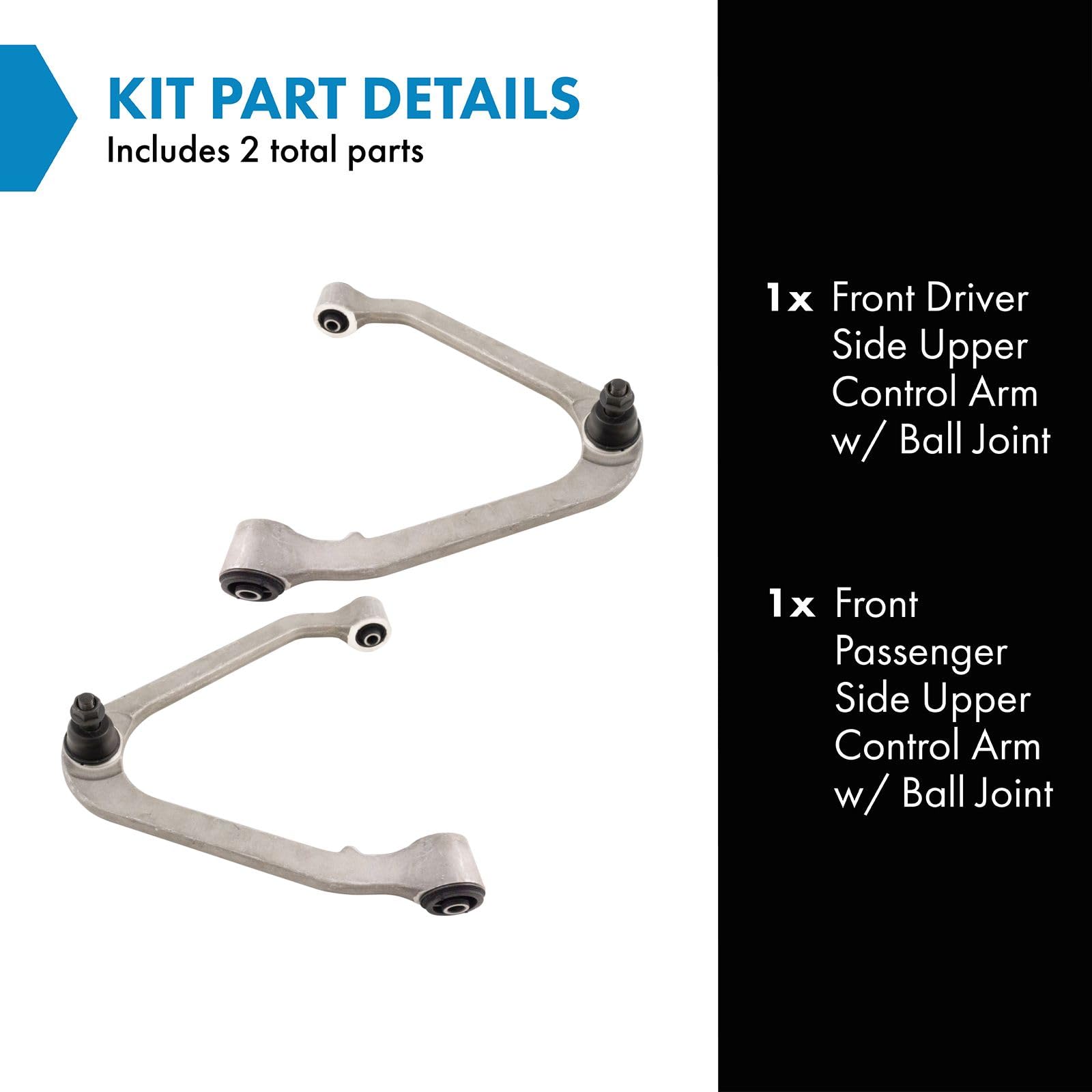 Trq Front Upper Control Arm With Ball Joint Set Compatible With 2004-2006 Infiniti G35