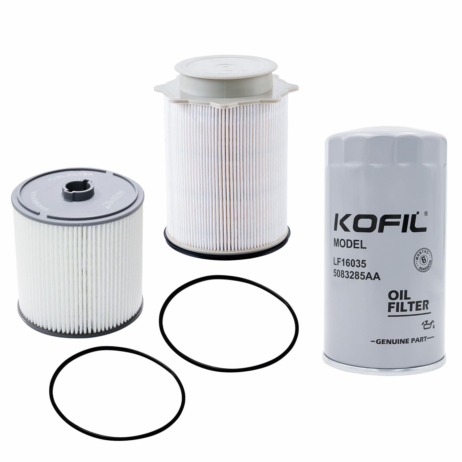 Kofil 6.7L Cummins Fuel Filter Water Separator And Oil Filter Set, For 2019 And Newer Dodge Ram 2500 3500 4500 5500, Replaces# 6
