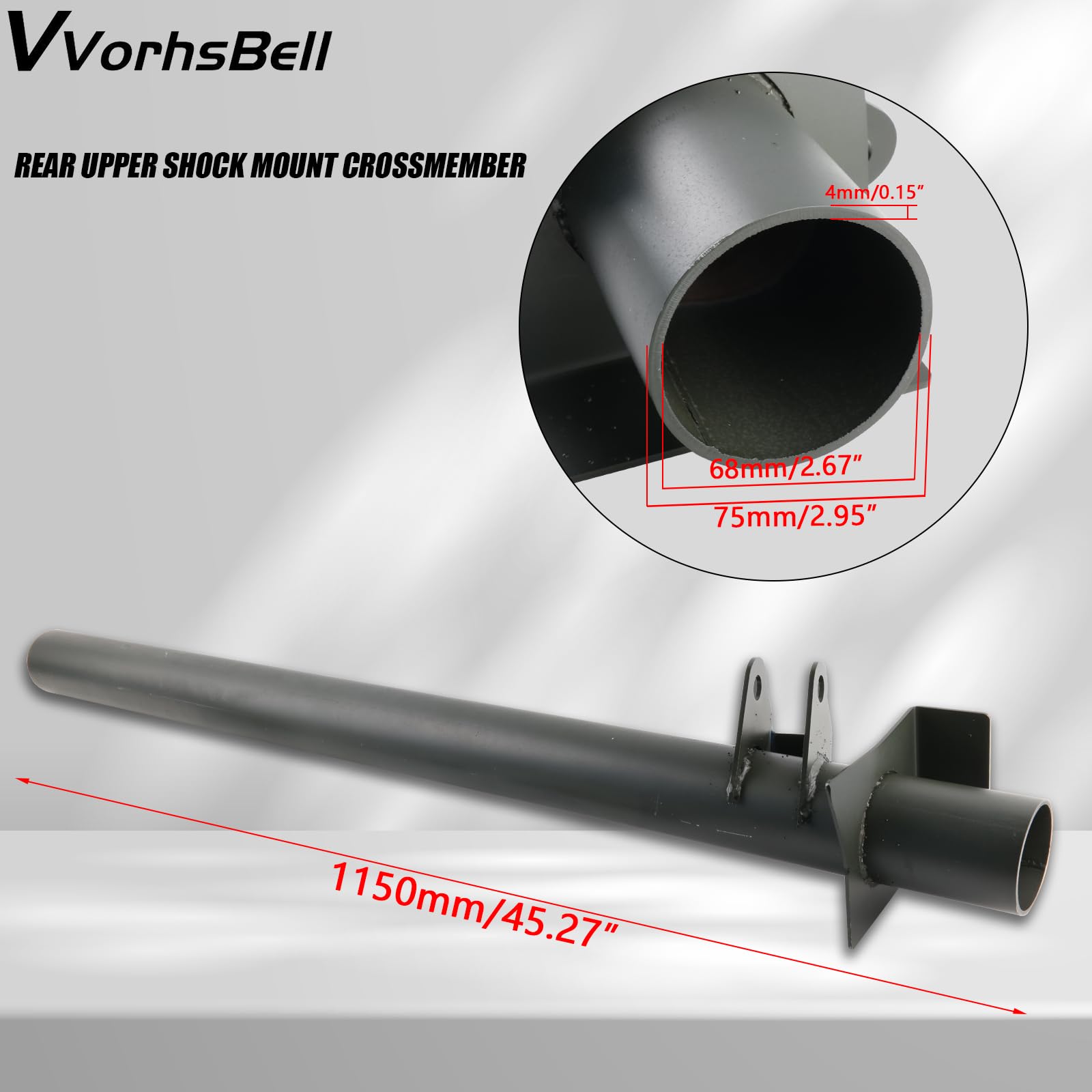 VVORHSBELL Rear Upper Shock Mount Crossmember with Bracket Compatible with 1999-2006 Chevrolet Silverado/GMC Sierra 1500, 2500 a