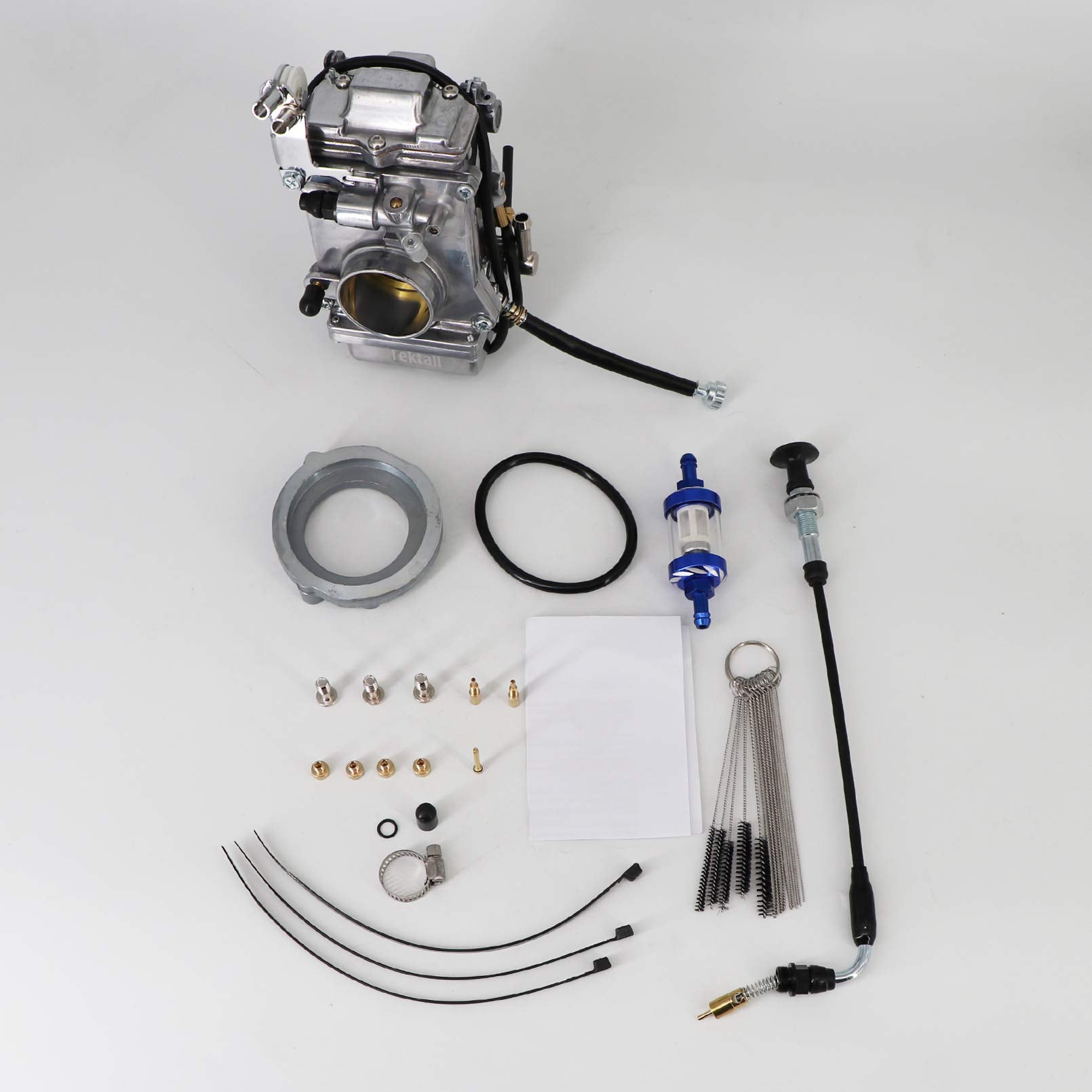 Tektall Carburetor Replace For Mikuni Hsr42Mm Hsr Tm42-6 42Mm Fits For Harley Evo Evolution Twin Cam Motorcycle With Choke Cable
