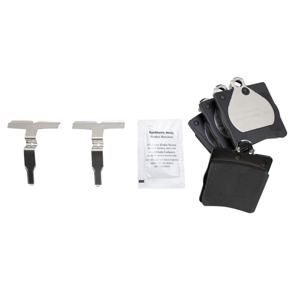 TRQ Rear Posi Ceramic Brake Pad Kit Set for Mercedes Benz C230 / C240 / C280 / C320 / C350 / CLK320 / CLK350 / CLK430 / Crossfir