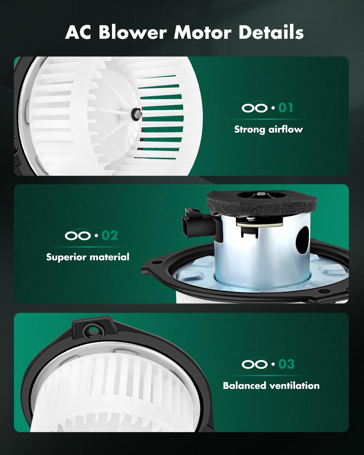 Scitoo 700073 Front Hvac Blower Motor With Fan Cage For Buick 2001-2005,For Chevy 2000-2004,For Oldsmobile 2001-2002,For Pontiac