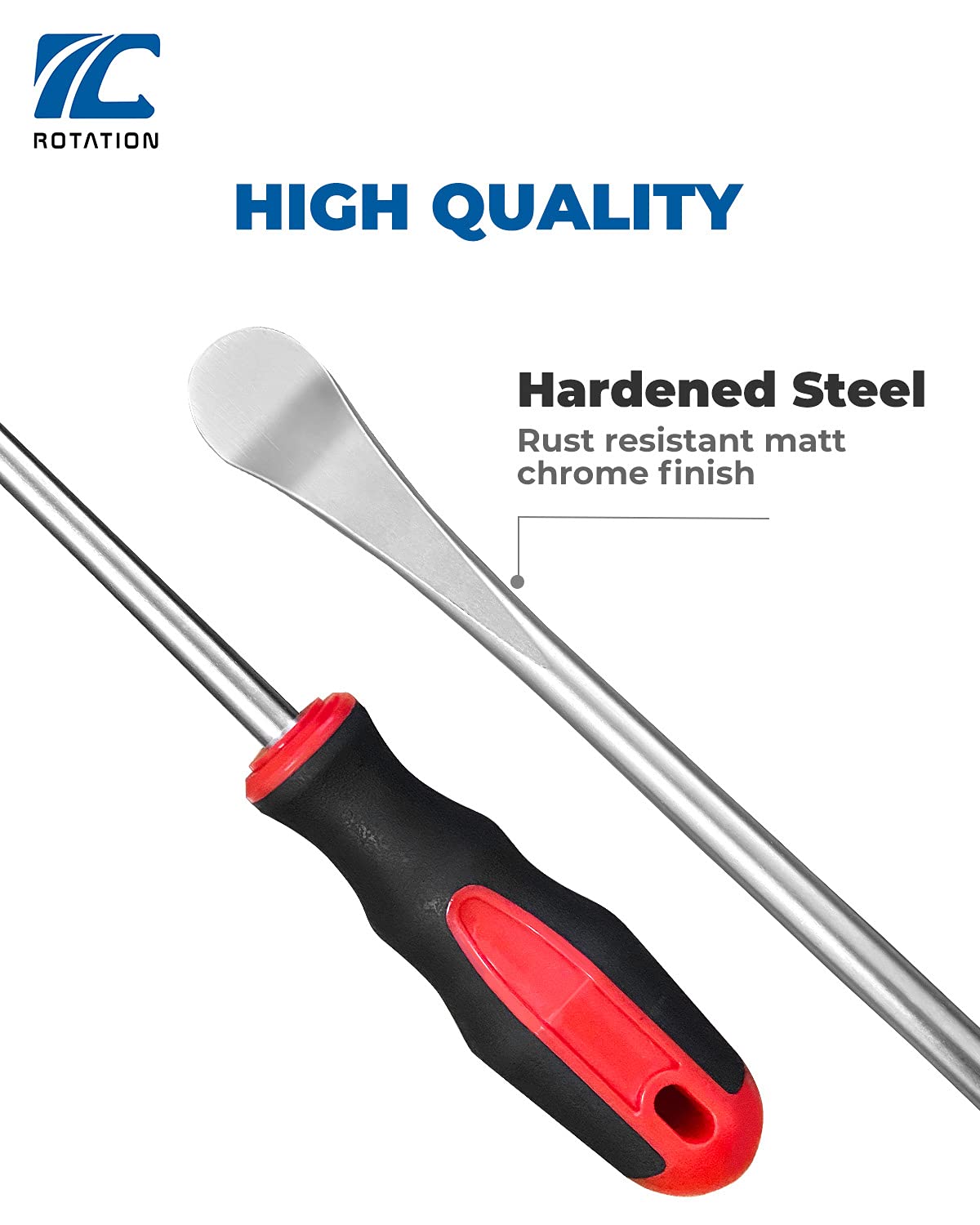 Tire Lever, 14.5 Inch Extra Long Steel Tool For Bike, Motorcycle, Lawn Mower, Tire Removal Tool