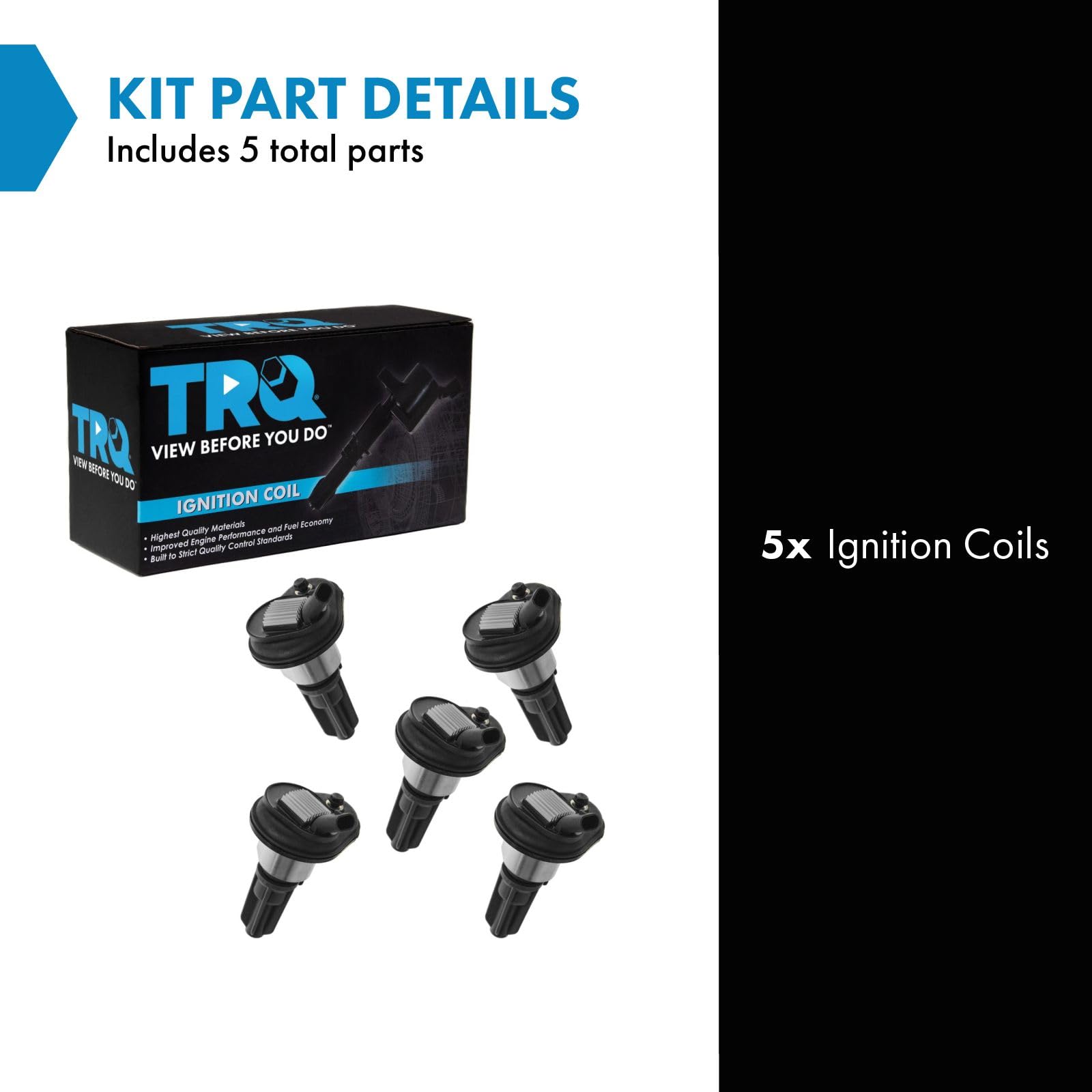 Trq Ignition Coil Set Compatible With 2004-2006 Chevrolet Colorado Gmc Canyon 2006 Hummer H3 Isuzu I-350 2007-2008 I-370