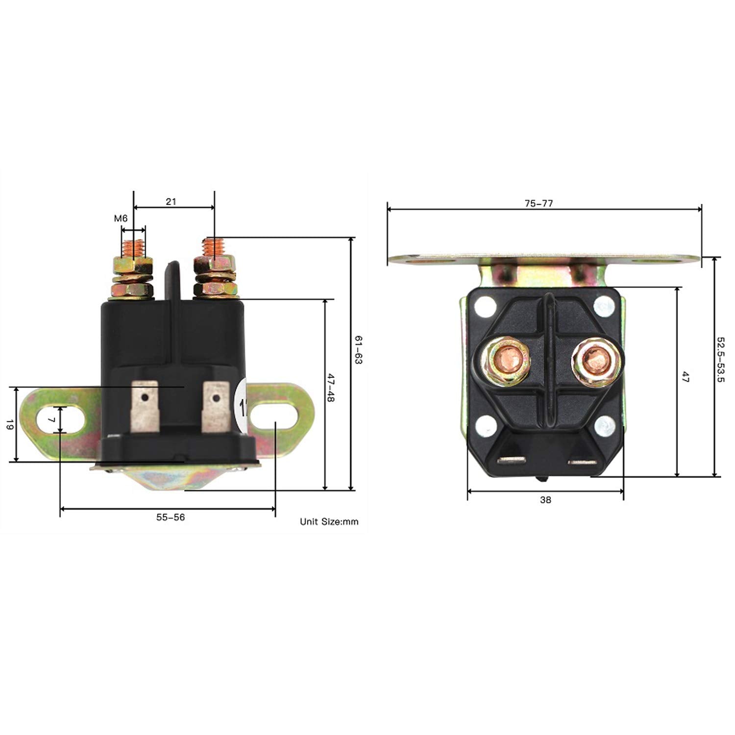 862-1211-211-16 Solenoid Relay 12V Fit For Trombetta John Deere Cub Cadet Am138068 725-04439 La100 La105 La110 La115 La120 La125