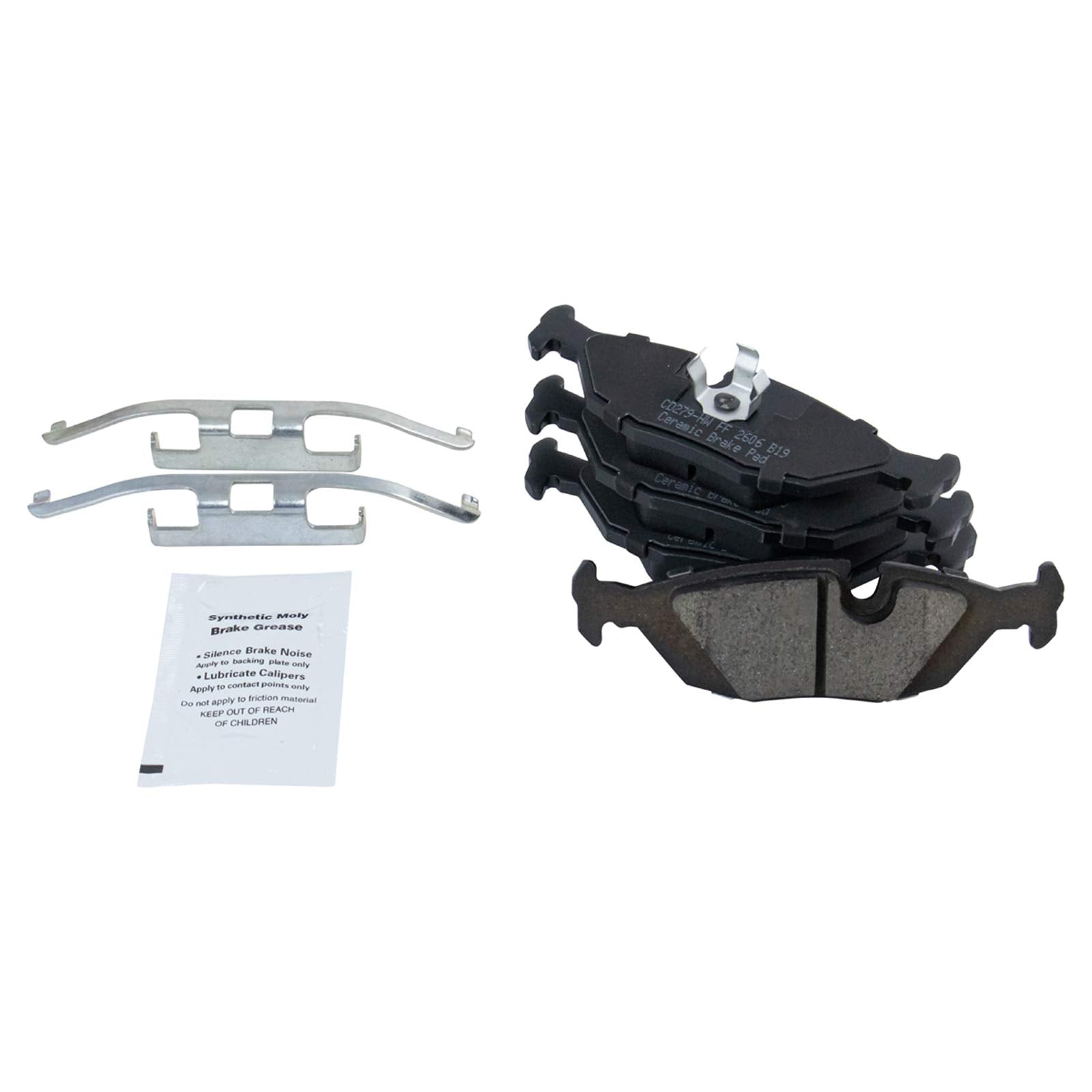 Trq Rear Brake Pad & Rotor Kit Brake Pads Brake Rotor Parking Brake Shoe Set Ceramic Compatible With 1992 Bmw 318I 1992-1993 325