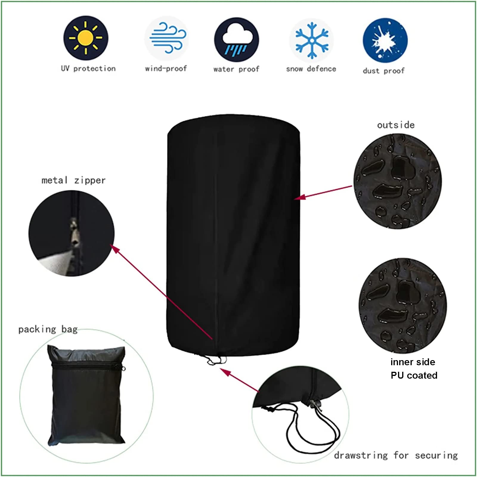 Large Tire Cover,Tire Storage Bag & Seasonal Tire Cover,Waterproof Dust-Proof