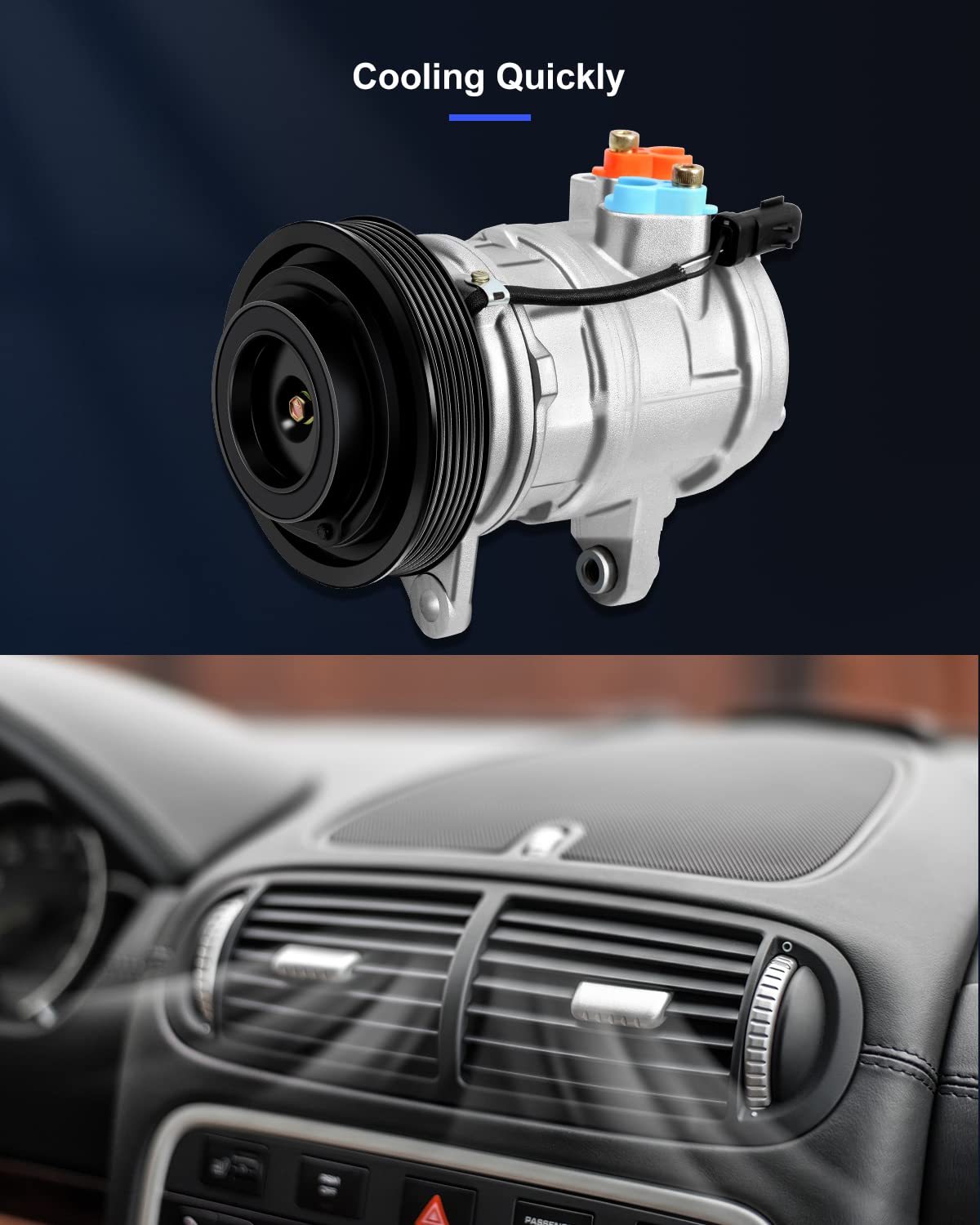 Eccpp Ac Compressor 2006-2008 Fit For Jeep Liberty 2007-2008 For Dodge Nitro 3.7L Ac Compressor With Clutch