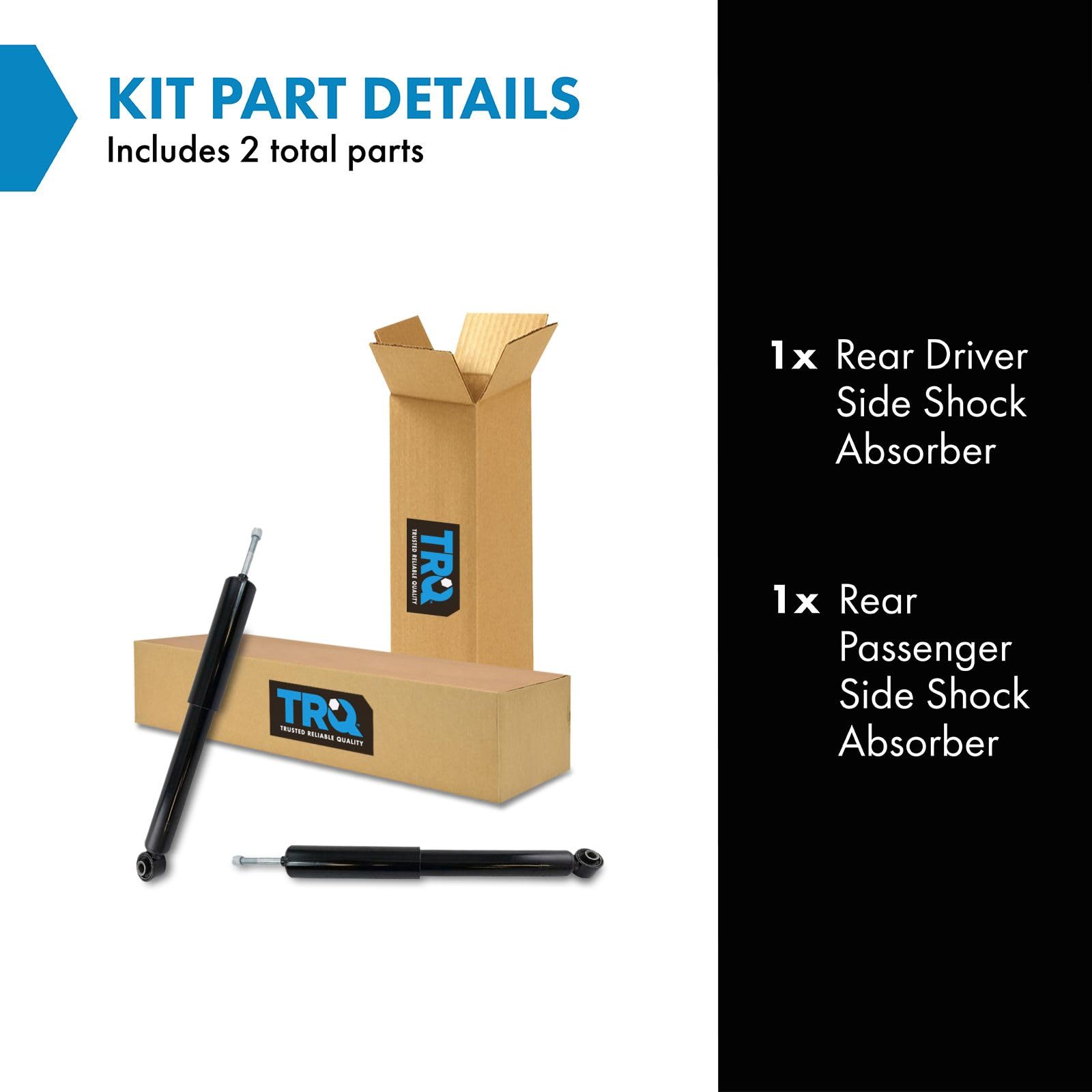 Trq Rear Shock Absorber Set Compatible With 2007-2009 Kia Sorento