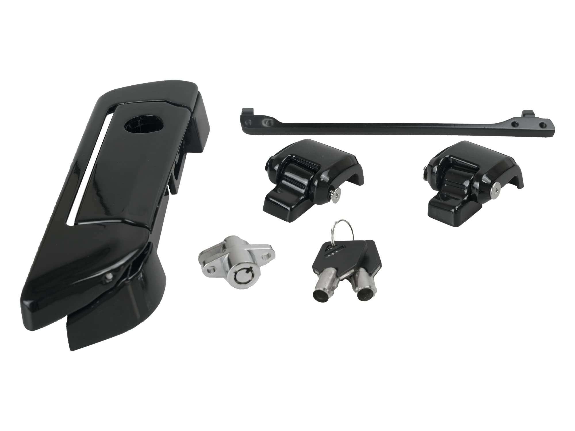 Swesgi Harley Tour Pack Latches Black,Tour Pak Pack Trunk Lid Latch With Keys Fit For Harley Touring Road King Road Glide Street