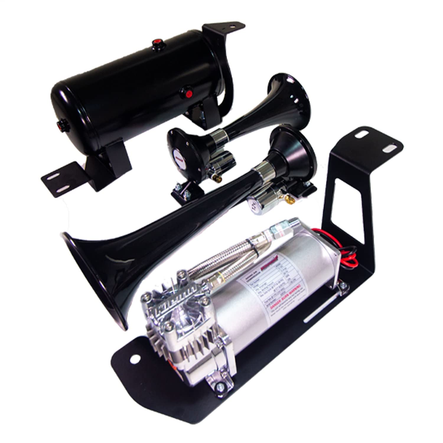 Direct Fit Train Horn And Onboard Air Systems For 2019-2023 Ford Ranger - Get Out The Way! - Model 102 Dual Truck Horn And Onboard Air System