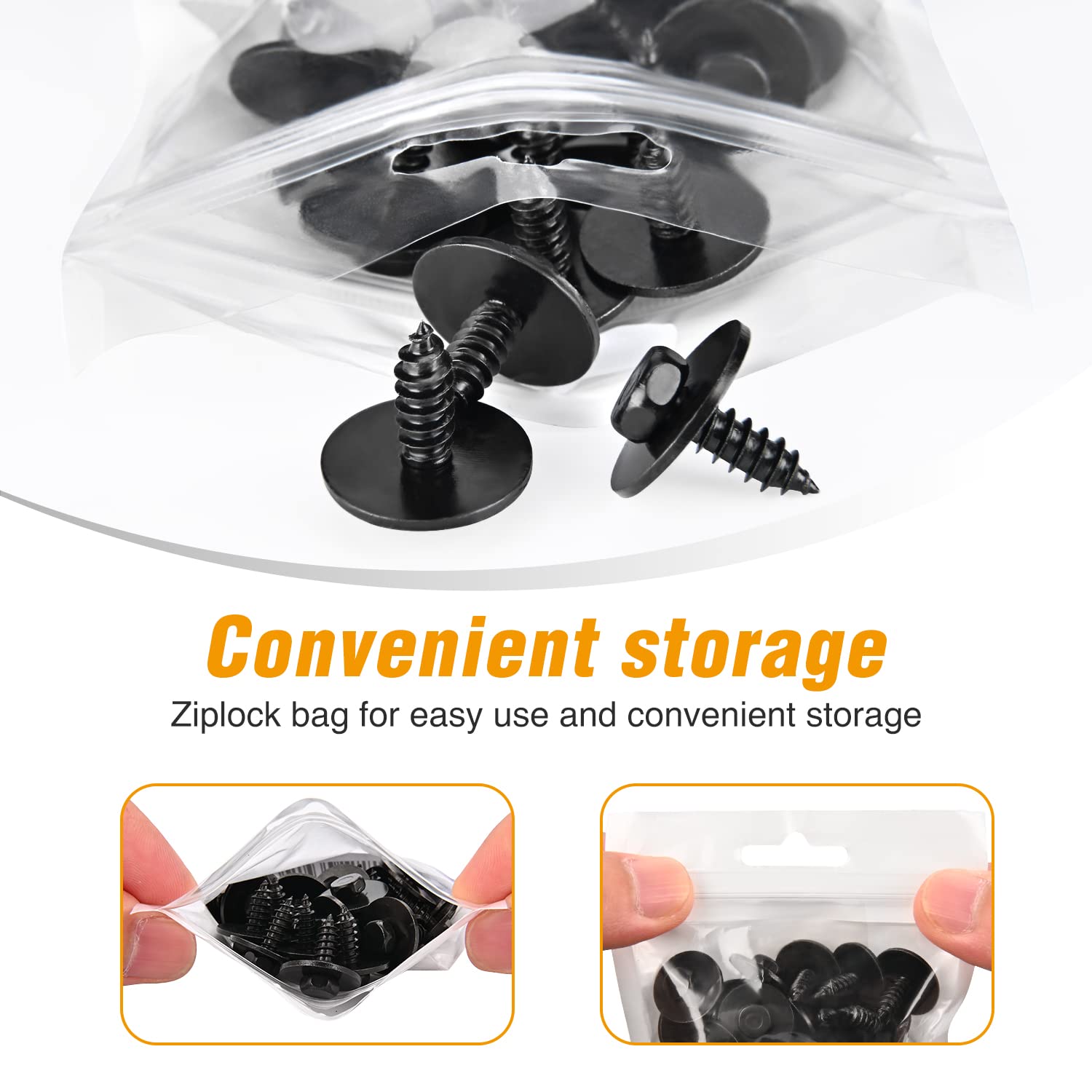 Gooacc 25Pcs Hex Head Sems Screws M4.8-1.61 X 16Mm Engine Shields Splash Guard Bumper Cover Replacement For Bmw 128I 135I 228I 2