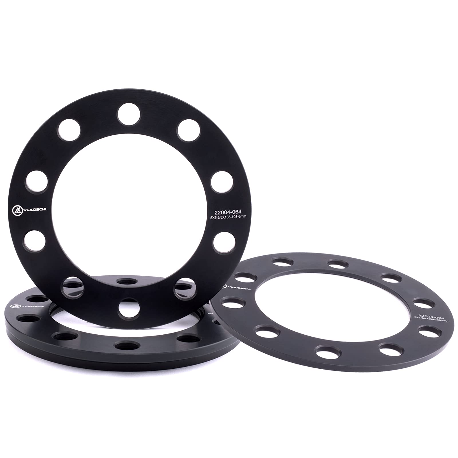 VLAOSCHI Black Forged 5x5.5 5x135 5x139.7 Wheel Spacers 1/4 Inch (6mm) Compatible with Dodge Ram-Ford 5 Lug for 1975-2003 F150 |