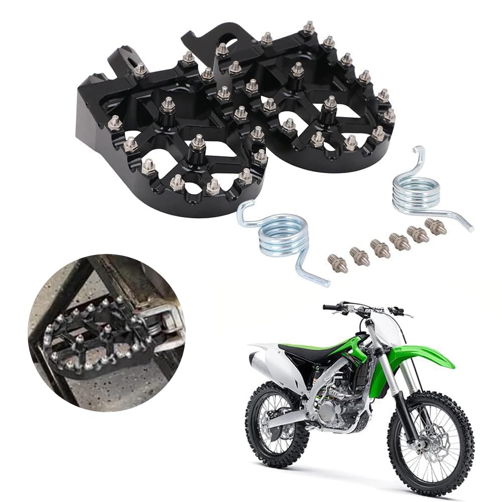 Anxin Dirt Bike Foot Pegs Footpegs Footrests Foot Pedals Rests Cnc For Kx250F Kx450F 06-18 Kx250 Kx 250 19-24 Kx450 19-24 Kx250X