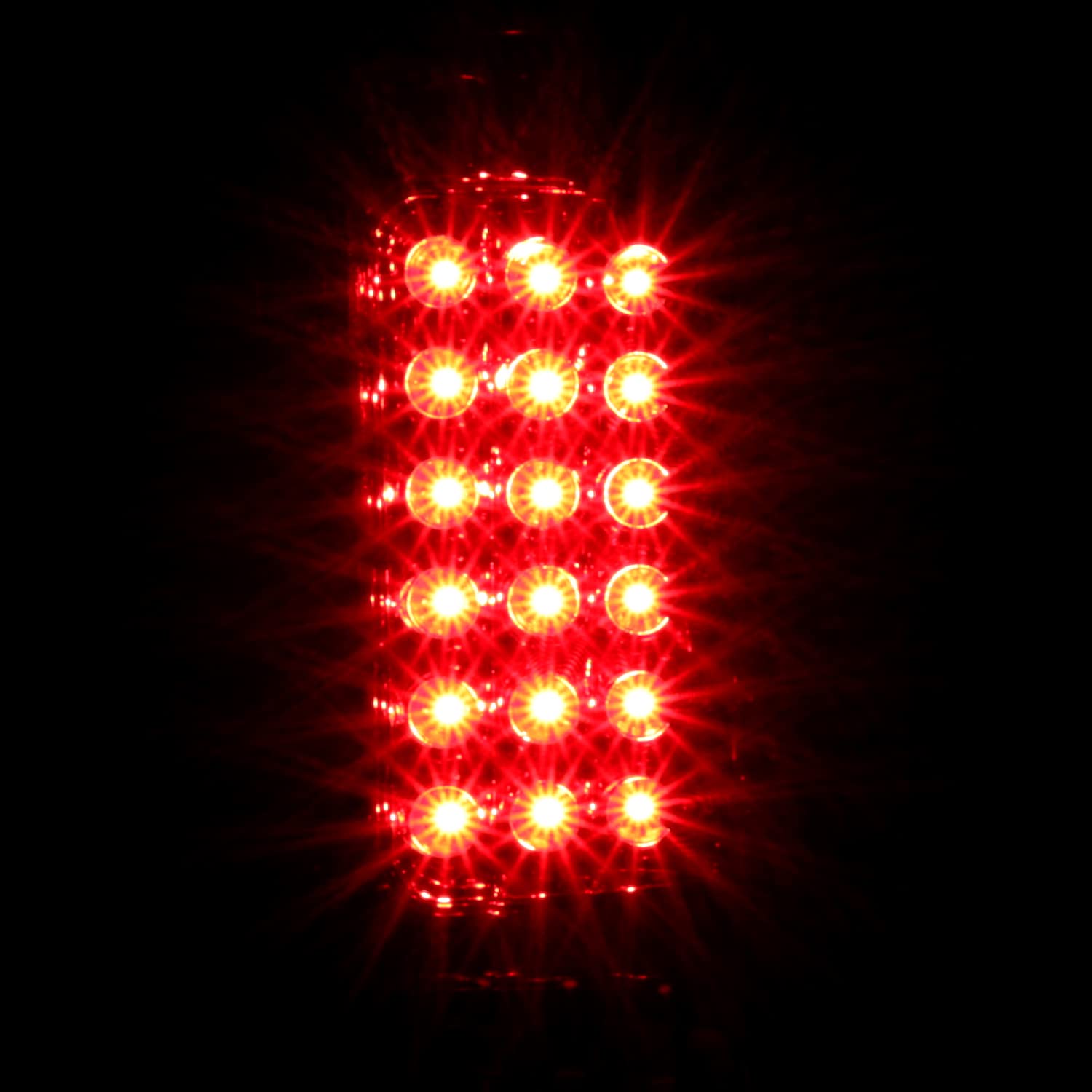 Spec-D Tuning Red Clear Lens LED Tail Lights Compatible with 1999-2002 Chevy Silverado 1500/1500HD/2500/2500HD, Sierra Models Left + Right Pair Assembly