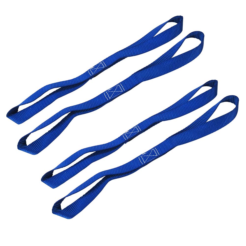 Pit Posse Pp167Bu2 Soft Loop Tie Down Straps 18'' Nylon Loops Strap Extension (4 Pack) Secure Your Motorcycle, Atv, Dirt Bike, K