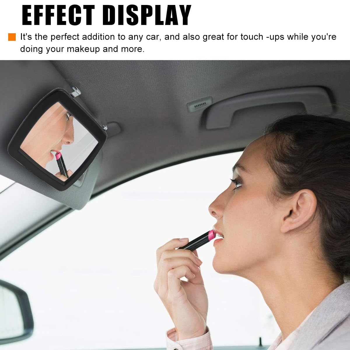 Povtii 2Pcs Car Sun Visor Vanity Mirror, Clip-On Automotive Makeup Sun-Shading Mirror, Vehicle Sun Visor Cosmetic Vanity Mirror