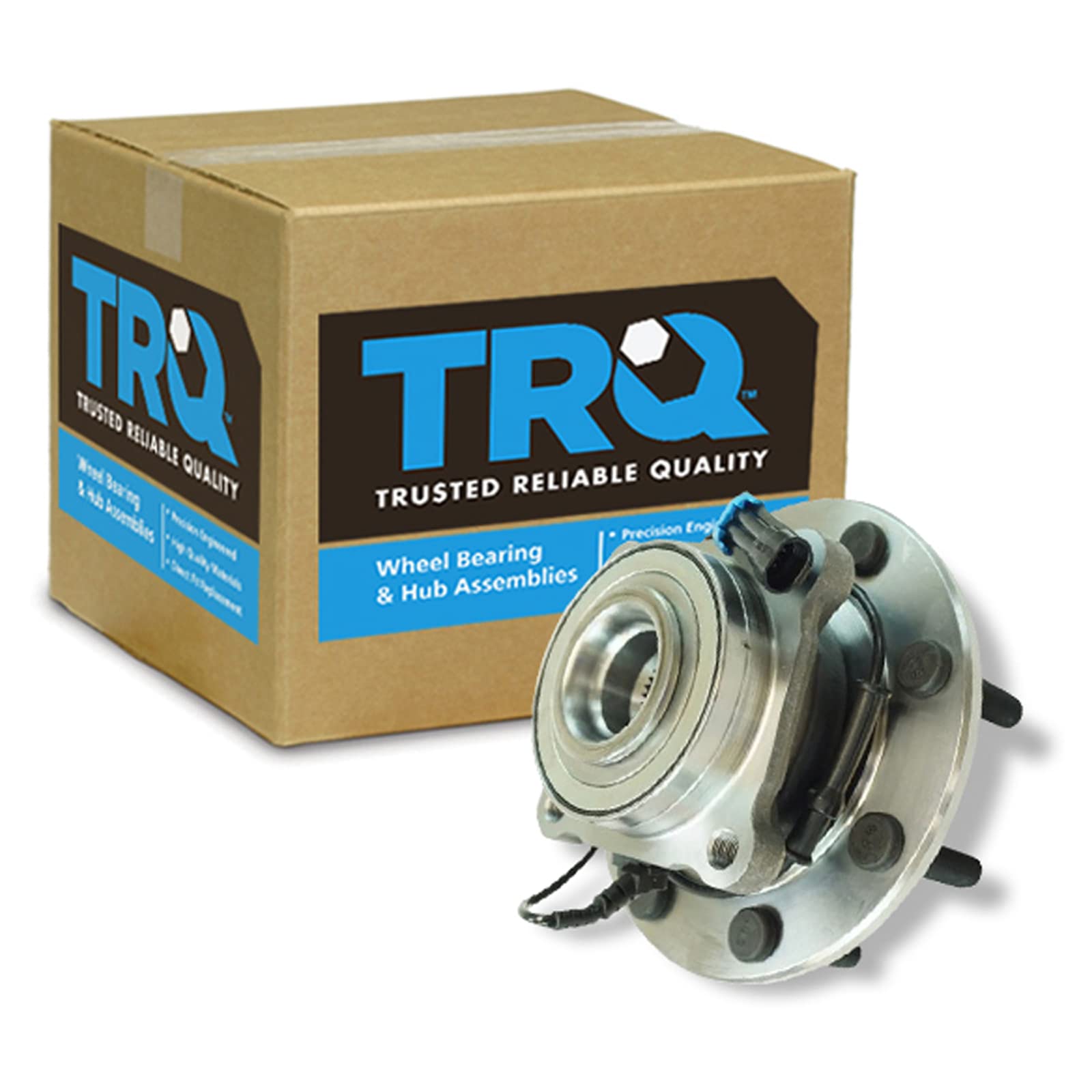 Trq Front Wheel Bearing & Hub Assembly With Abs Sensor Compatible With 2007-2010 Chevrolet Silverado 3500 Hd Gmc Sierra 3500 Hd