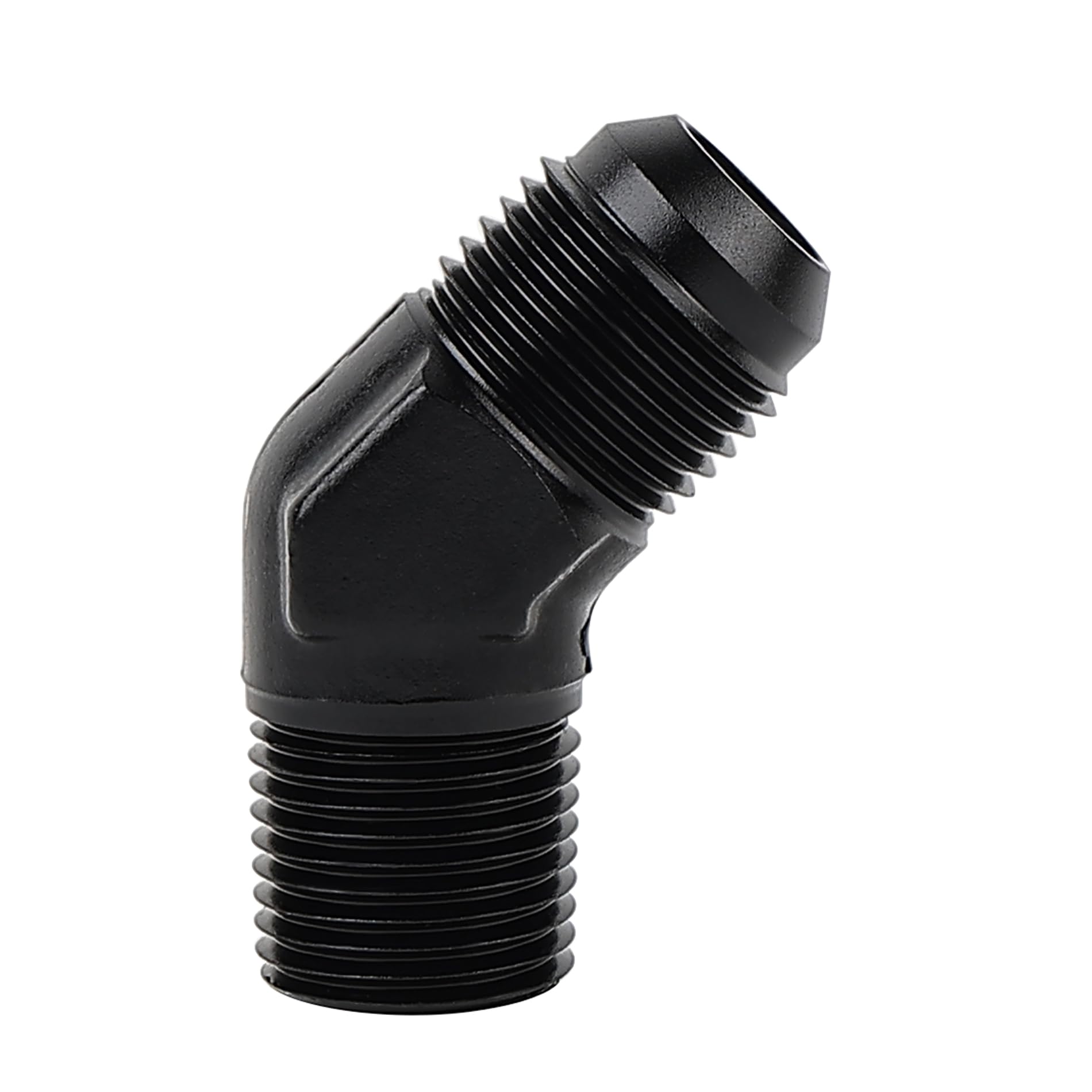 Evil Energy 10An Male Flare To 1/2'' Npt Pipe 45 Degree Fitting Adapter Aluminum Black