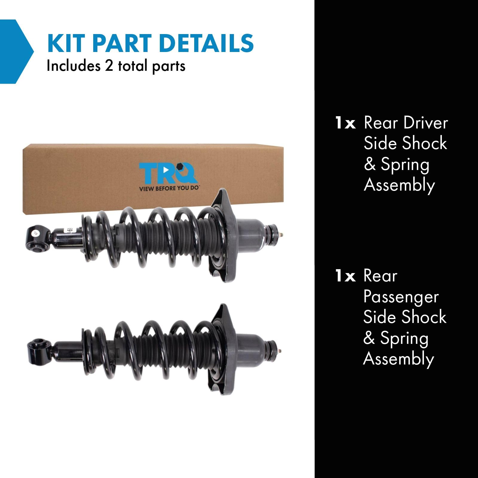 Trq Rear Complete Quick Loaded Shock Strut Spring Assembly Lh Rh Pair 2Pc For 2014-2020 Acura Mdx Awd 4Wd Suv