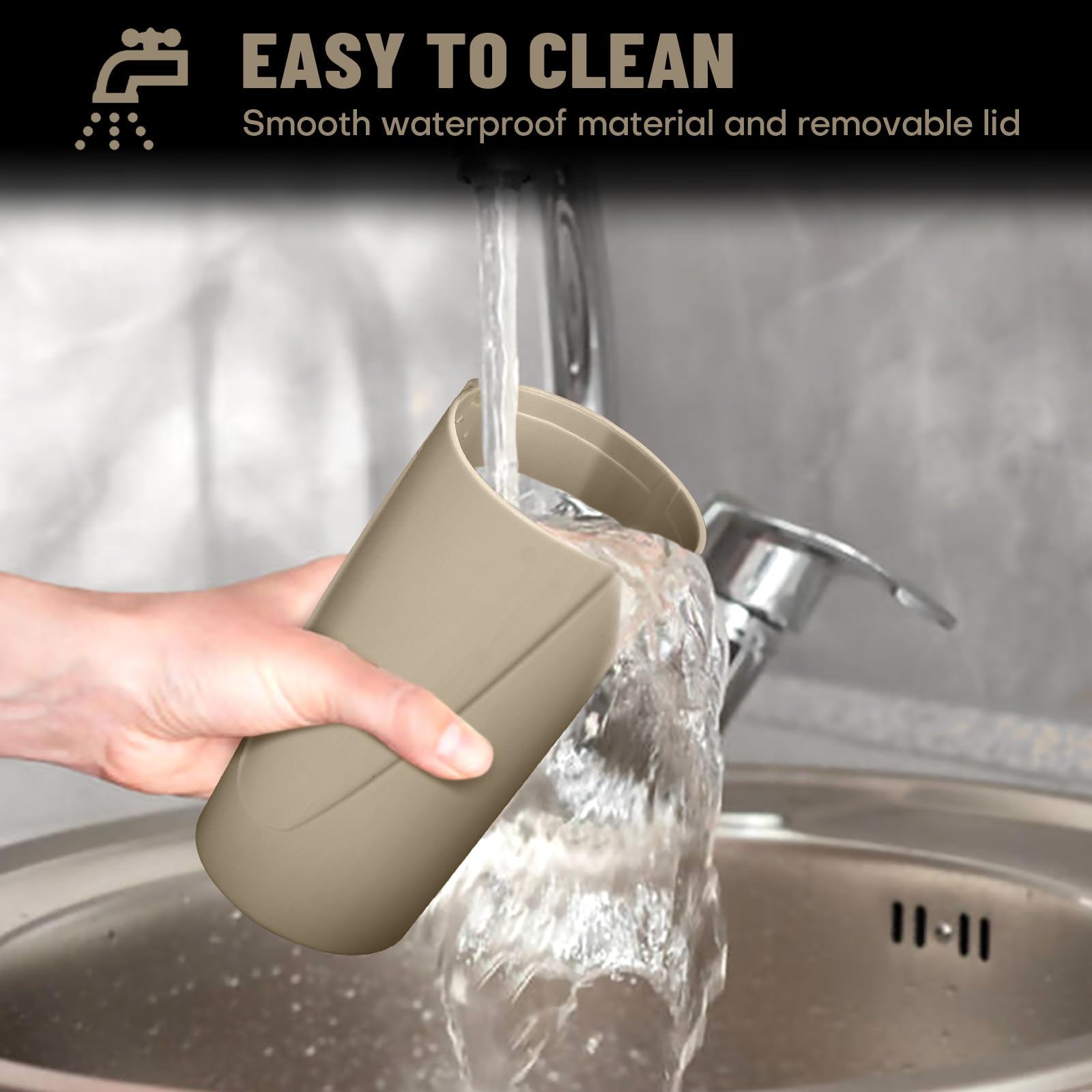 Car Trash Can Bin With Lid - 2 Packs Car Garbage Can Cup Holder - Beige Mini Leakproof Vehicle Trash Garbage Can Bin With 40Pcs