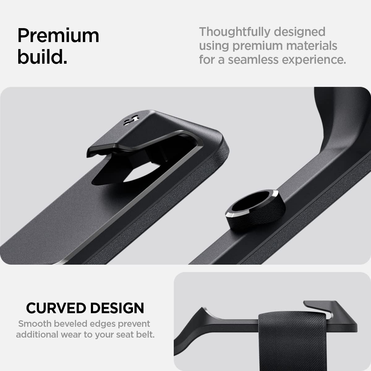Spigen Backseat Seatbelt Guide Holder Designed For All Tesla Model Y 2025/2024/2023/2022 [Compatible With New Tesla Model Y 2025