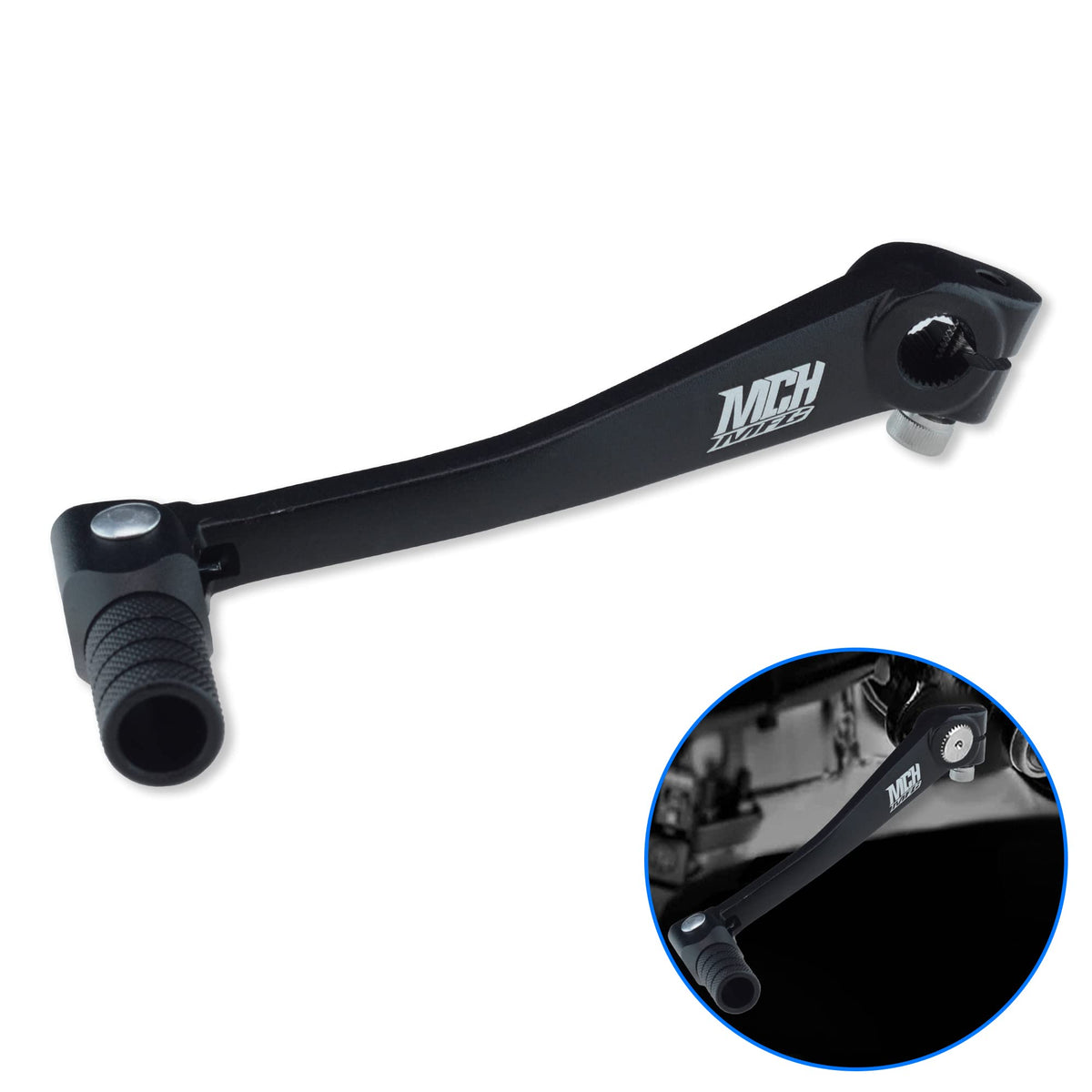 Mchmfg Folding Gear Shifter Shift Lever Cnc Aluminum Gear Shifter Shift Lever For Xr50 Xr80 Crf50 Crf70 50Cc-125Cc Pit Dirt Bike Motorcycle (Black)