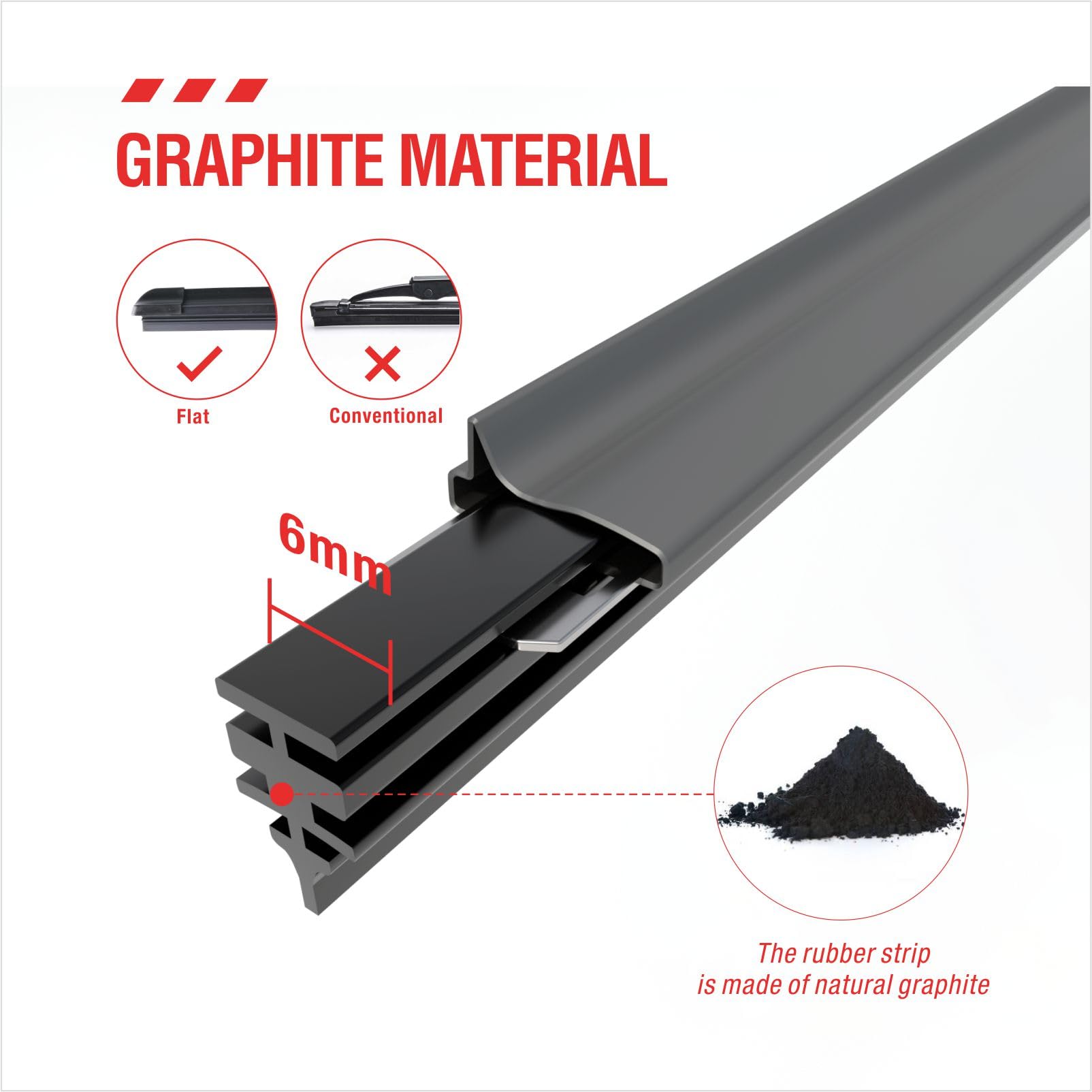 26 Inch Frameless Adjustable Size Of Universal 4 Pcs Refills Replacement Windshield Wiper Refills Replacement For Tesla,Toyota,H