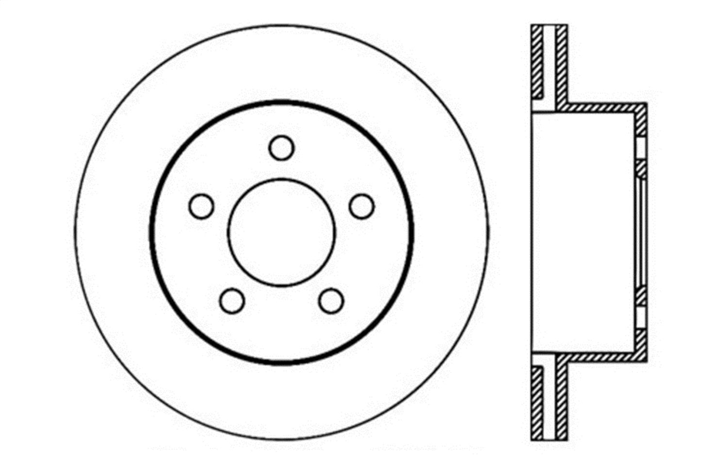 StopTech 127.67045R Front Right Sport Drilled/Slotted Brake Rotor