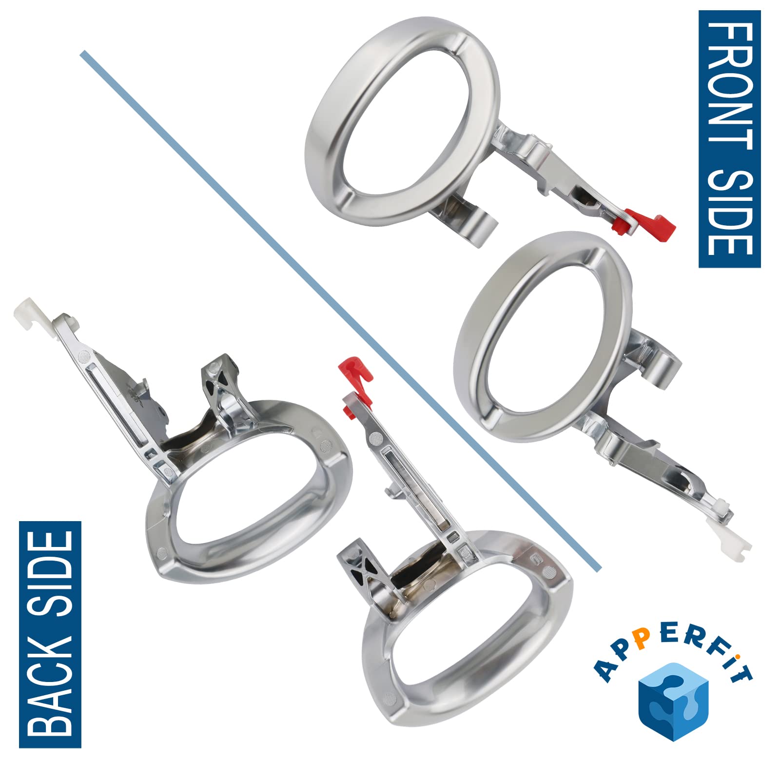 Apperfit Interior Door Handle Pair Compatible With Dodge Nitro 2007 2008 2009 2010 2011 Replaces 68004829Aa 68004828Aa