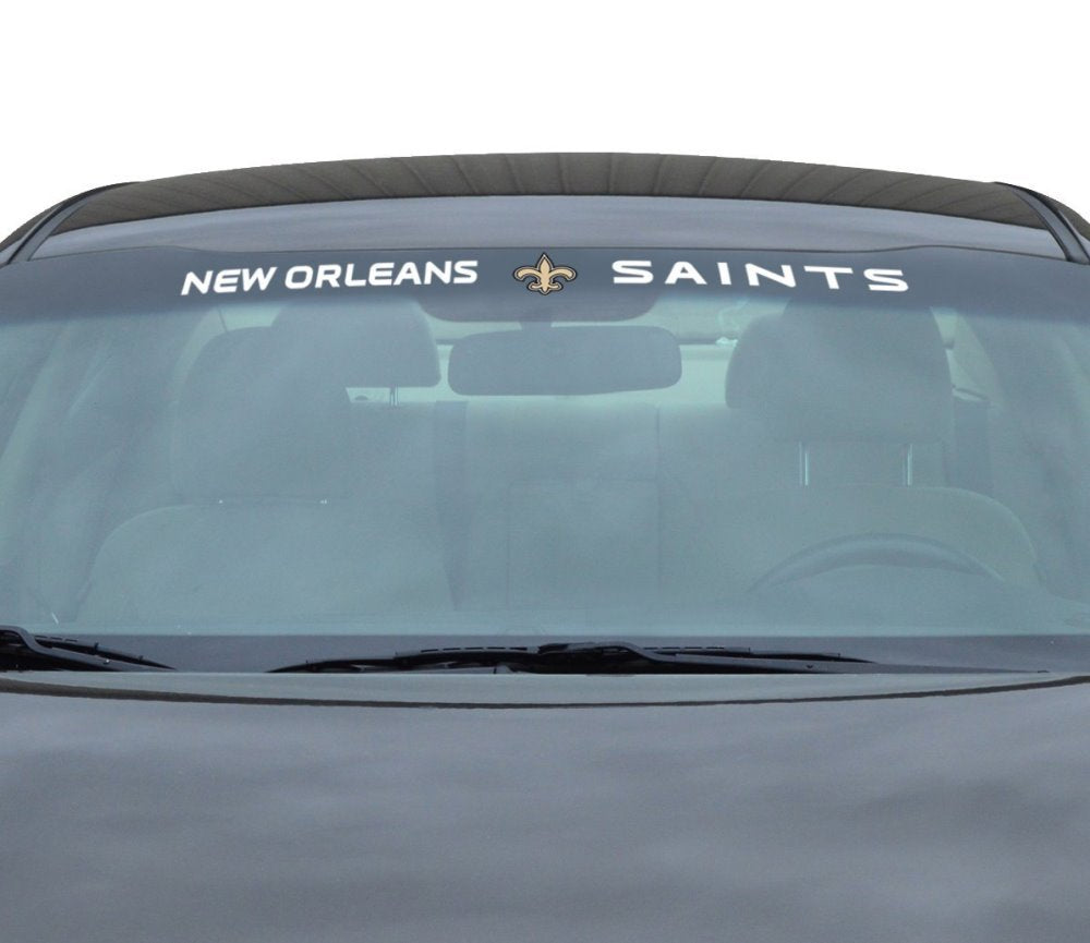 FANMATS 61479 New Orleans Saints Sun Stripe Windshield Decal 3.25 in. x 34 in.
