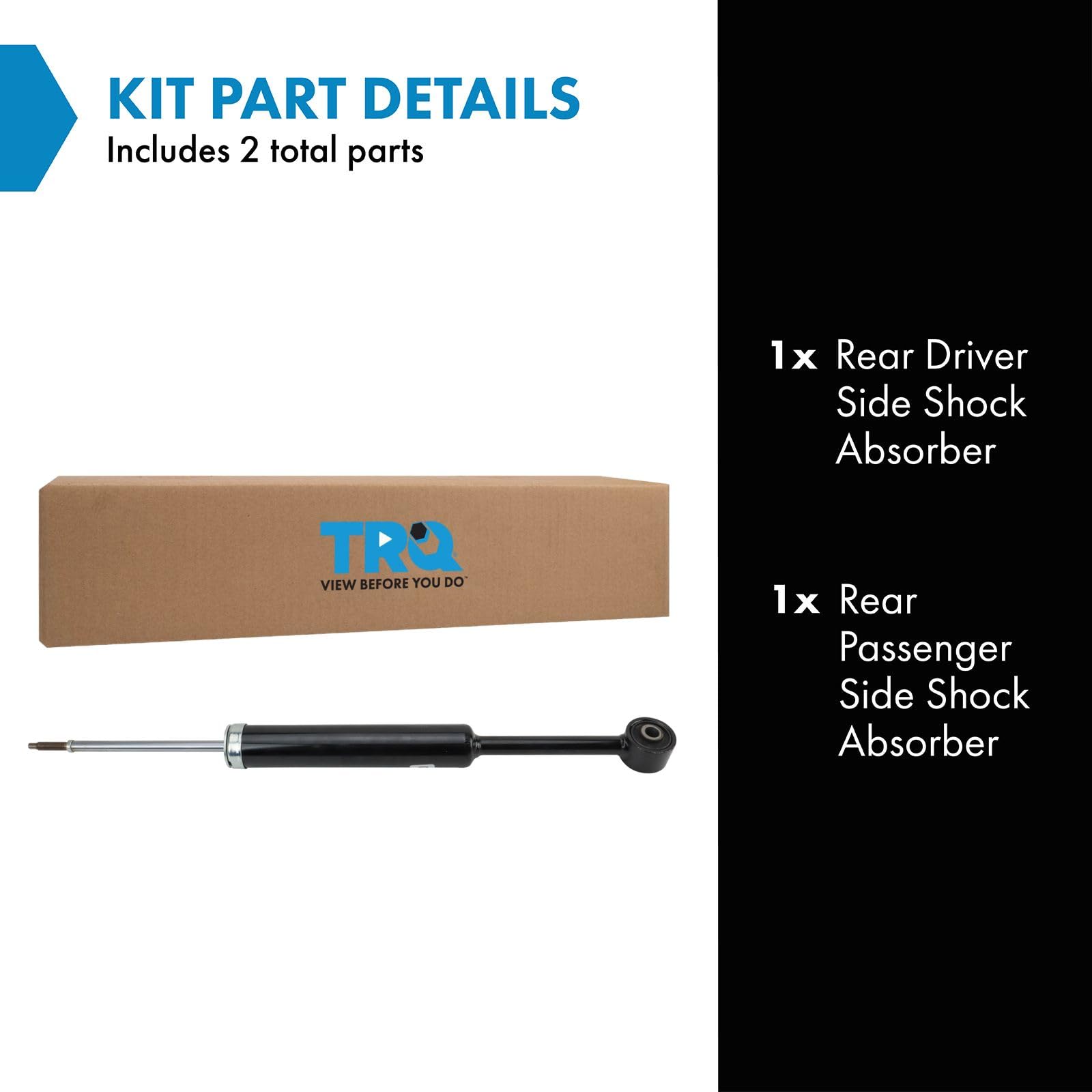 Trq Rear Shock Absorber Set Compatible With 2006-2016 Volvo S80