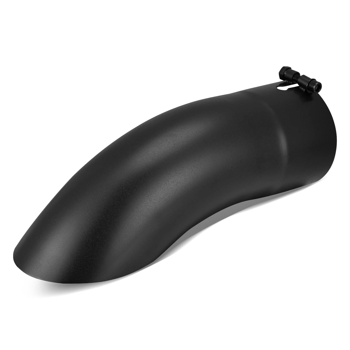 Autosaver88 5 Inch Exhaust Tip, 5'' Inlet 5'' Outlet 15'' Long Stainless Steel Turn Down Tailpipe Tip, Black Powder Coated Finis