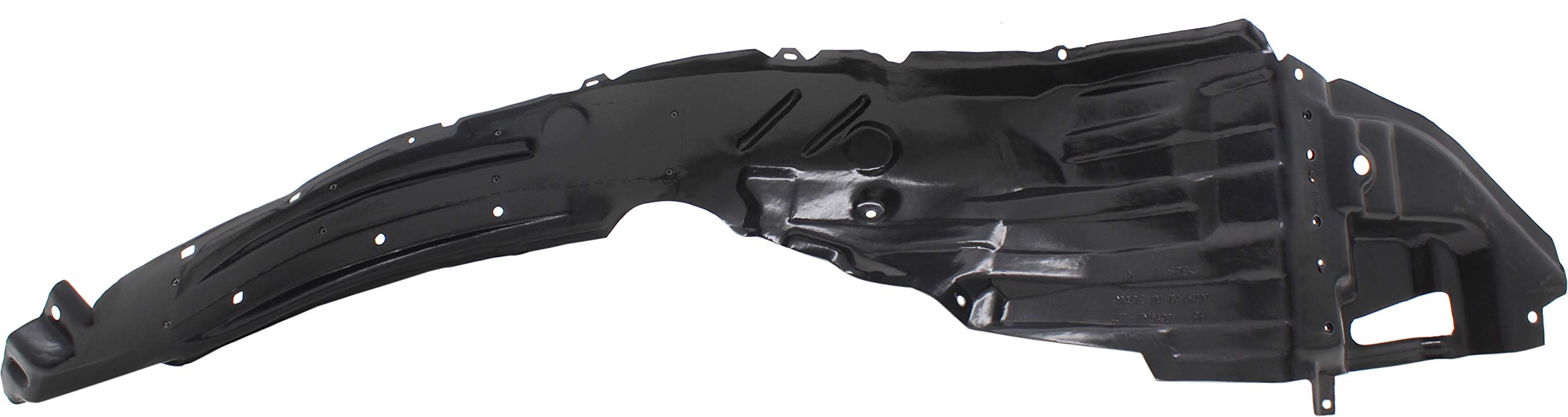 Evan Fischer Fender Liner for 2017-2019 Toyota Corolla, Front Passenger Side, Black, Plastic Material