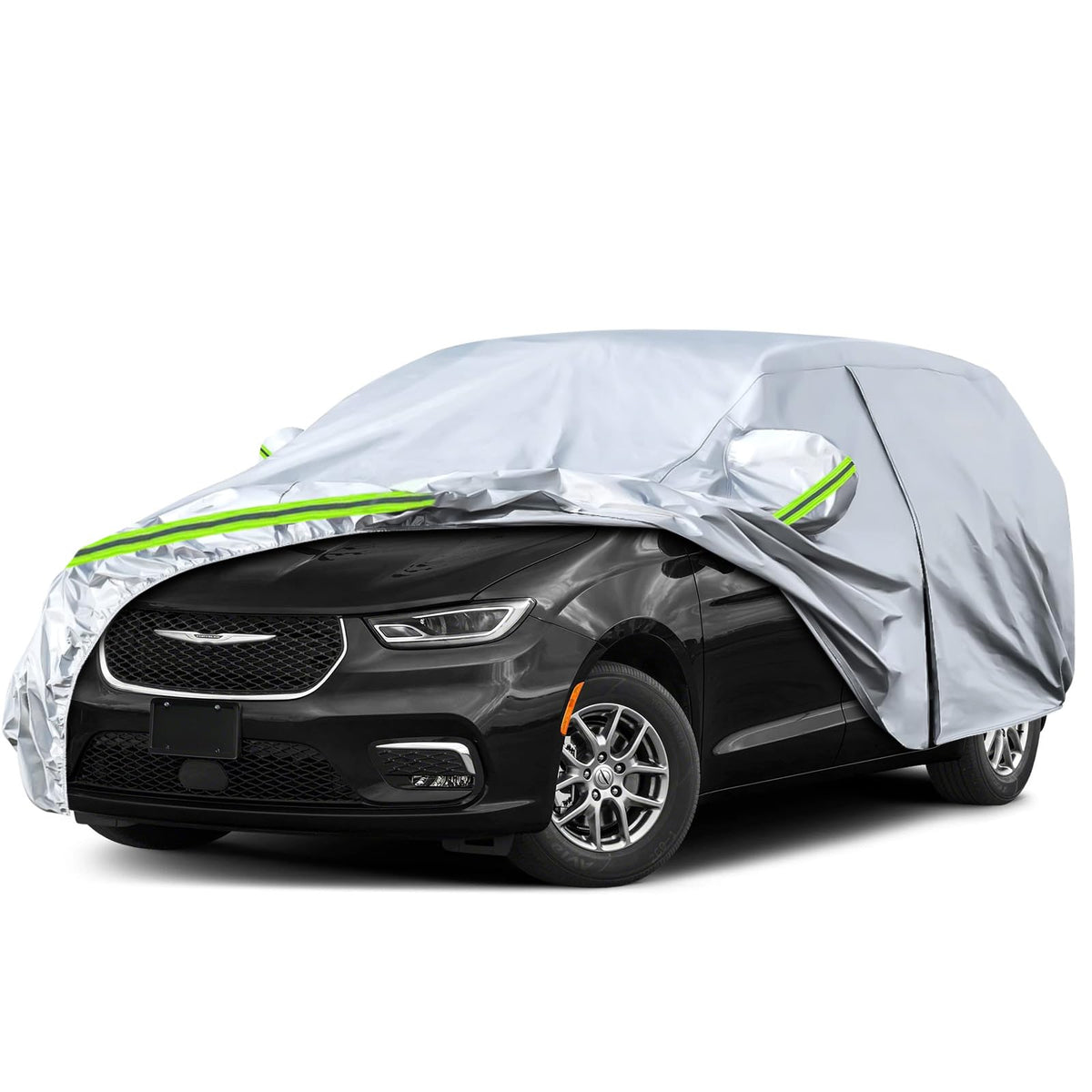 Waterproof Car Covers Compatible With 2008-2016 Chrysler Town & Country And 2016-2025 Chrysler Pacifica, 6 Layers Silver Car Cov