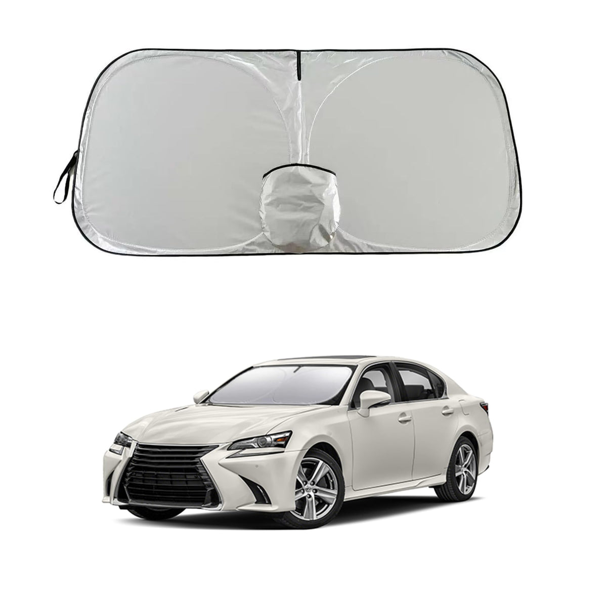 Lexus GS GX LS Dedicated Windshield Sun Shade, Front Windshield Shade for Sun, Folding Sunshade Windshield Visor for Lexus GS_Se