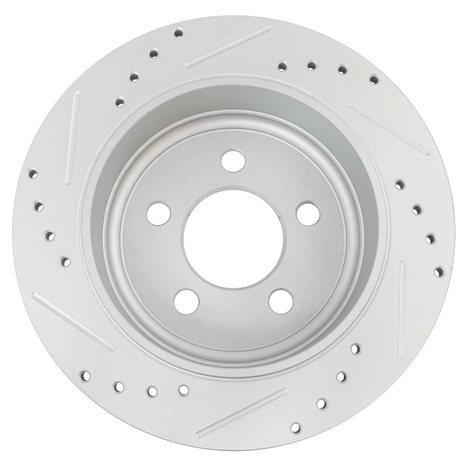 Trq Rear Performance Brake Rotors Set Premium G-Coated Compatible With 2003-2007 Jeep Liberty 2003-2006 Wrangler