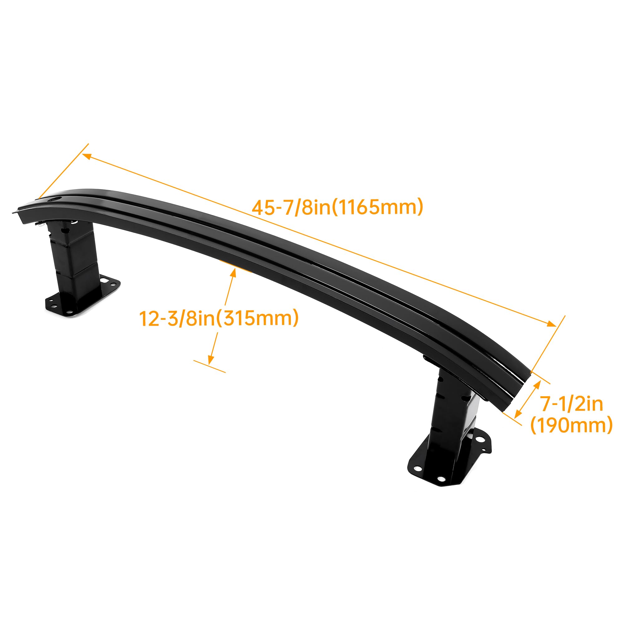 KUAFU Front Bumper Reinforcement Compatible with 2014-2018 Jeep Cherokee Replacement for 68096072AB CH1006227 Cross Member Bar C