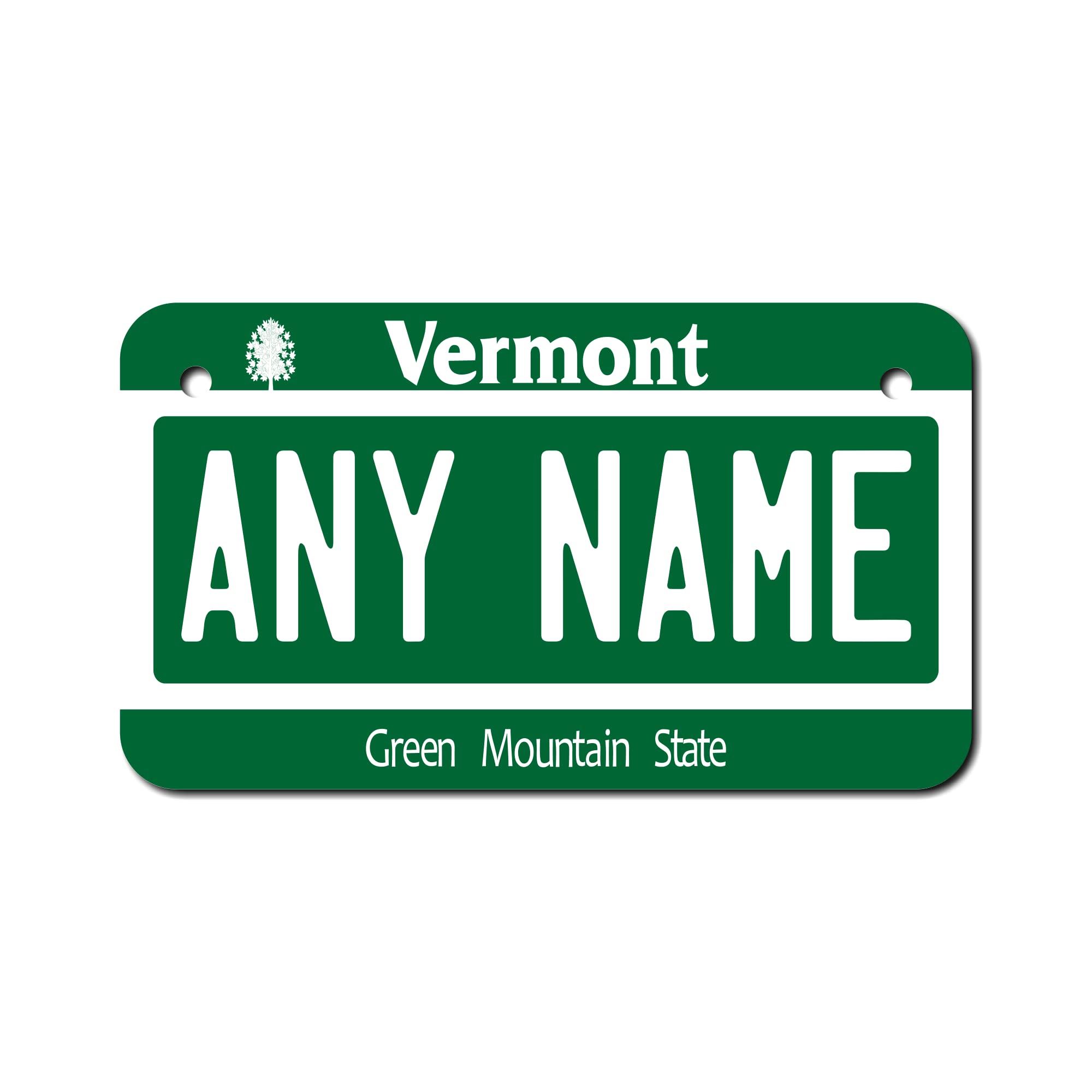 Teamlogo - Personalized Vermont License Plate - Custom Aluminum Name, Text, Or Number Plate - Customized Golf Cart Accessories,