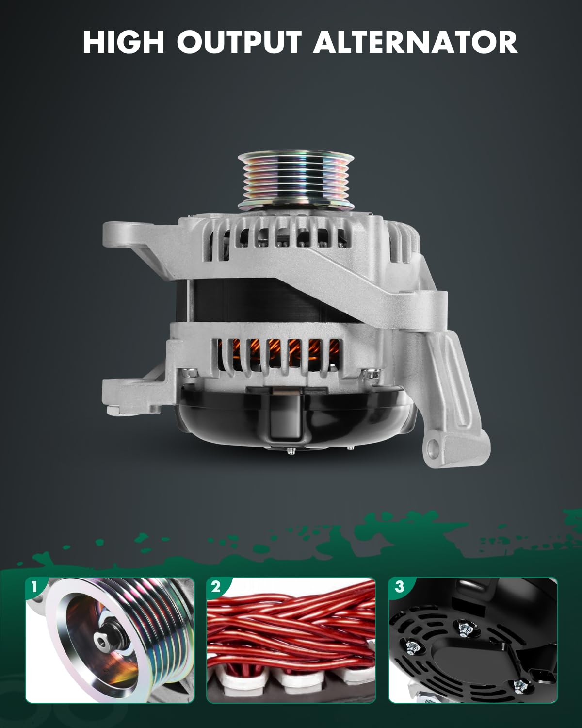 SCITOO Alternator Fit for Jeep Liberty 2010-2012 & for Dodge for Nitro 2011, 3.7L - 12V 140Amp CW S6 Pulley Class, Replace OE 11