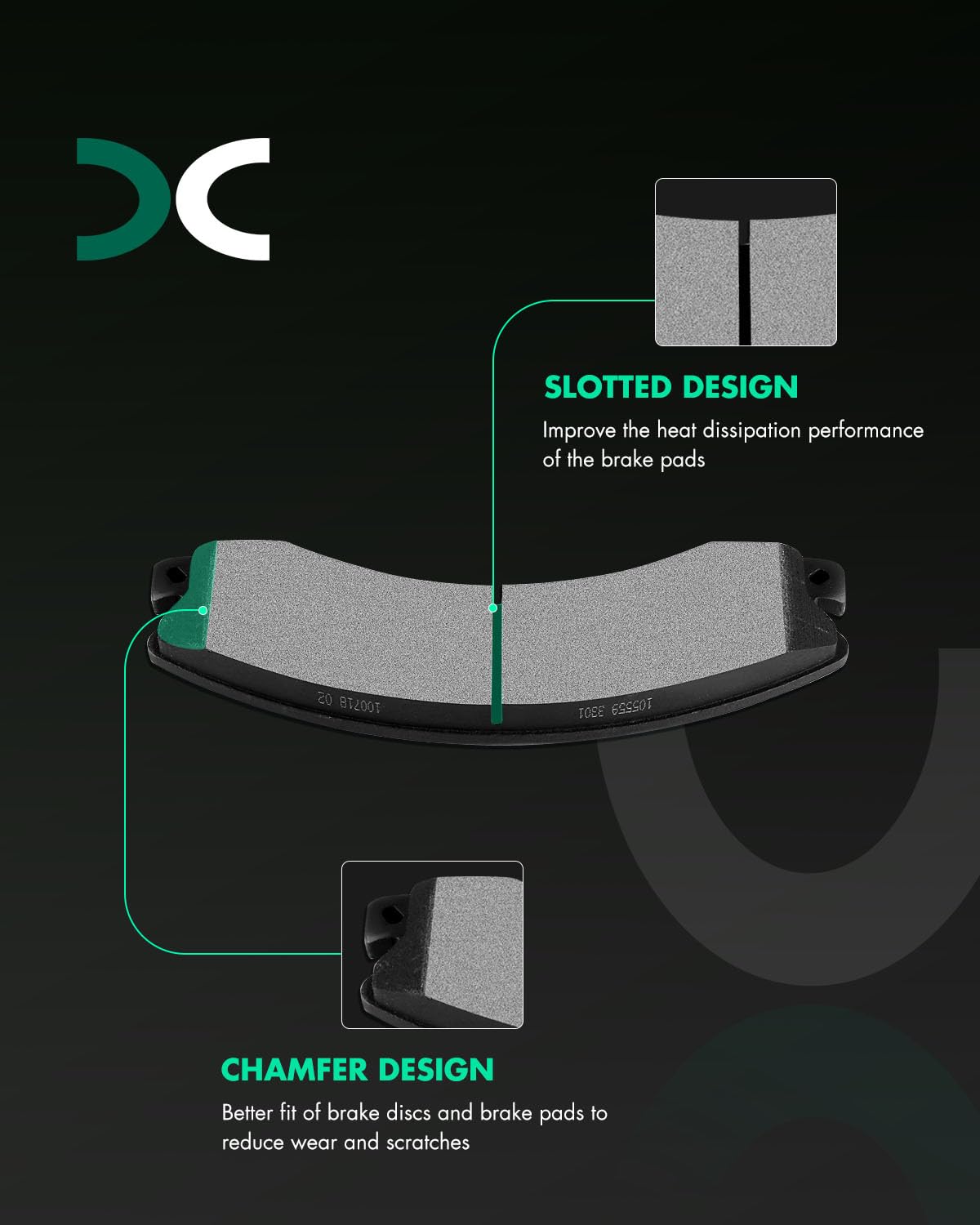 Scitoo D1565 Front/Rear Brake Pad Sets Fit For Chevy Express 4500/Silverado 2500 Hd/Suburban 3500 Hd,For Gmc Savana 3500/Savana