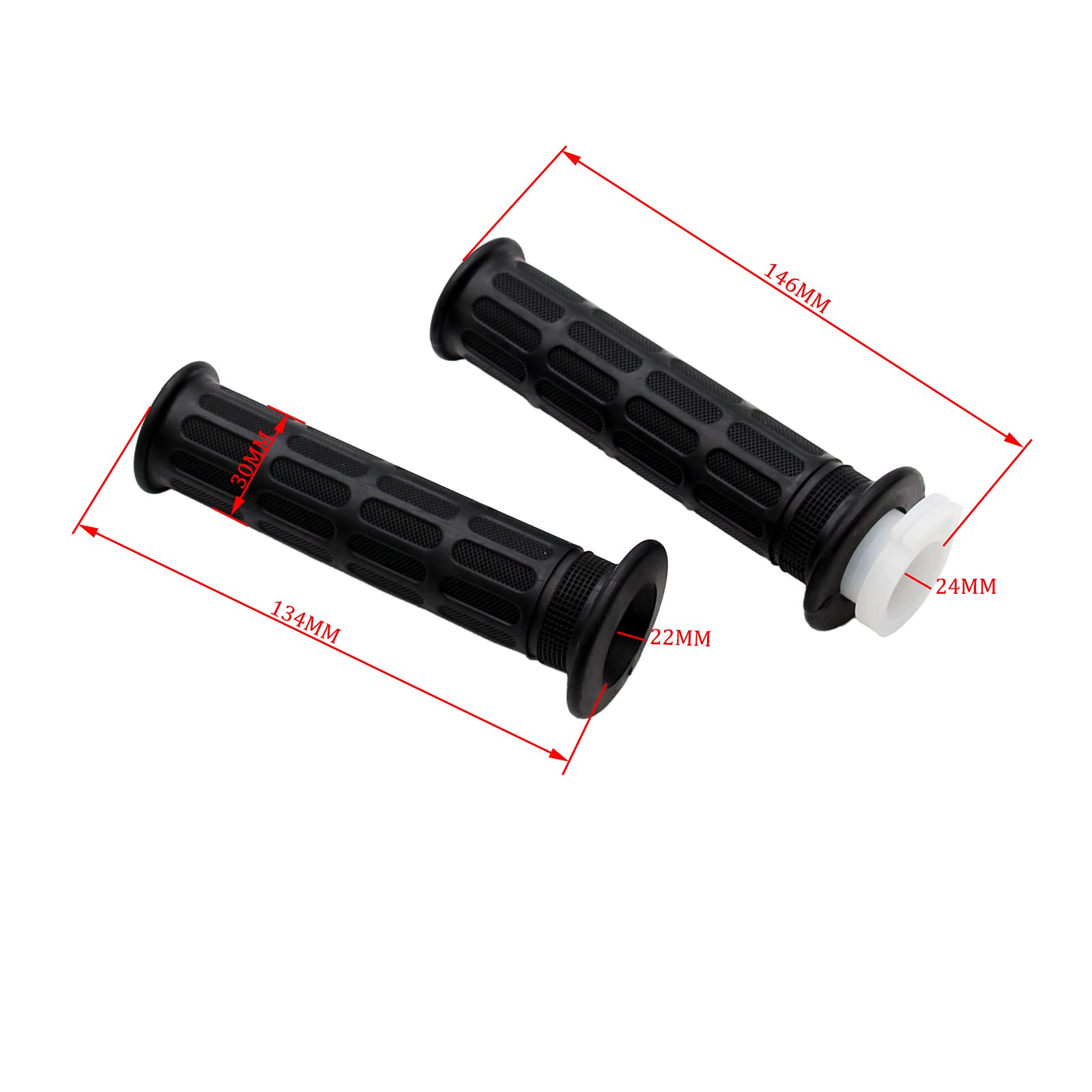 1 Set 7/8' Throttle Handle Bar Twist Hand Grips Fit For Motorcycle Atv Scooter