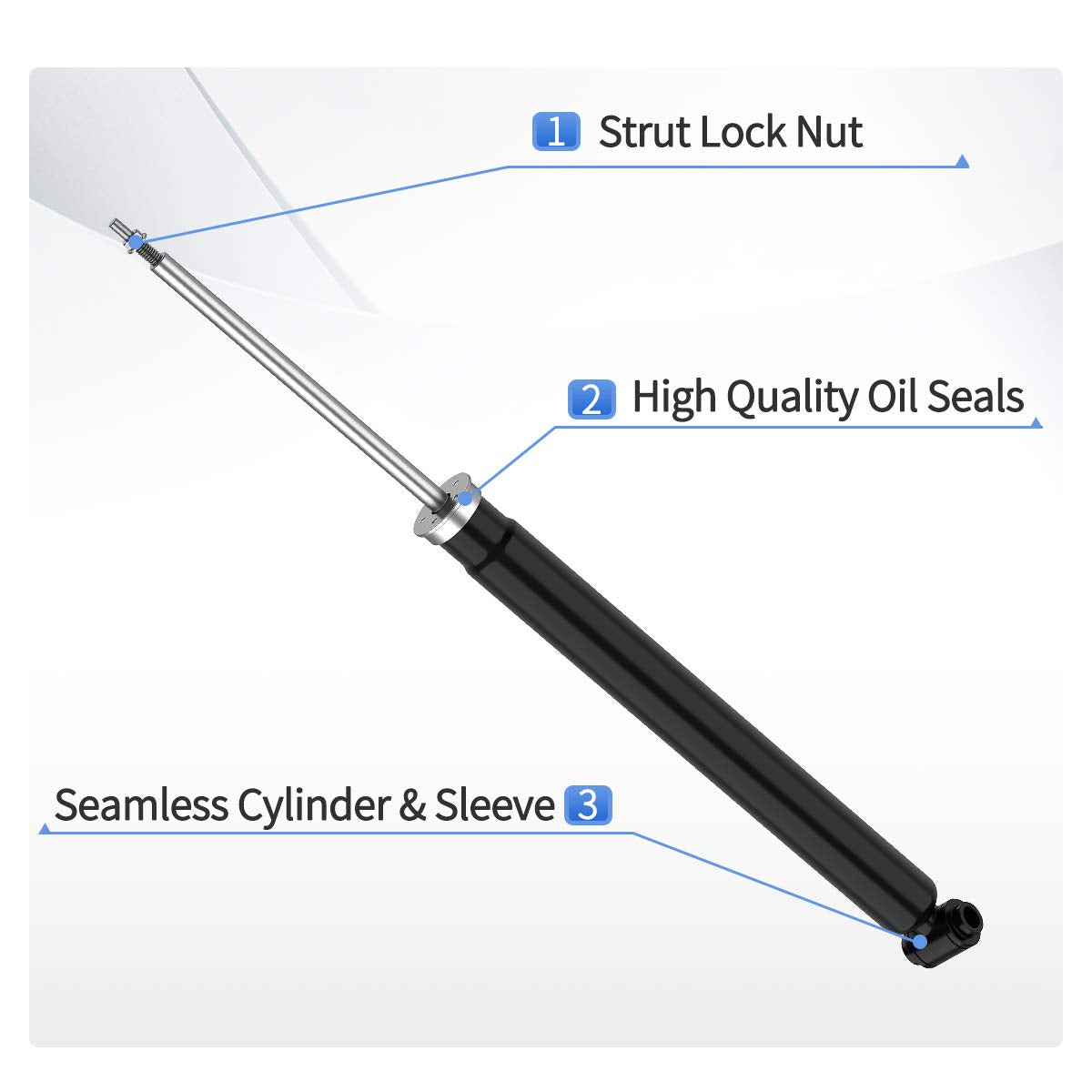 Yitamotor Rear Shocks Complete Strut Assembly Suspension Compatible With 2006-2015 Mazda 5, 2004-2009 Mazda 3