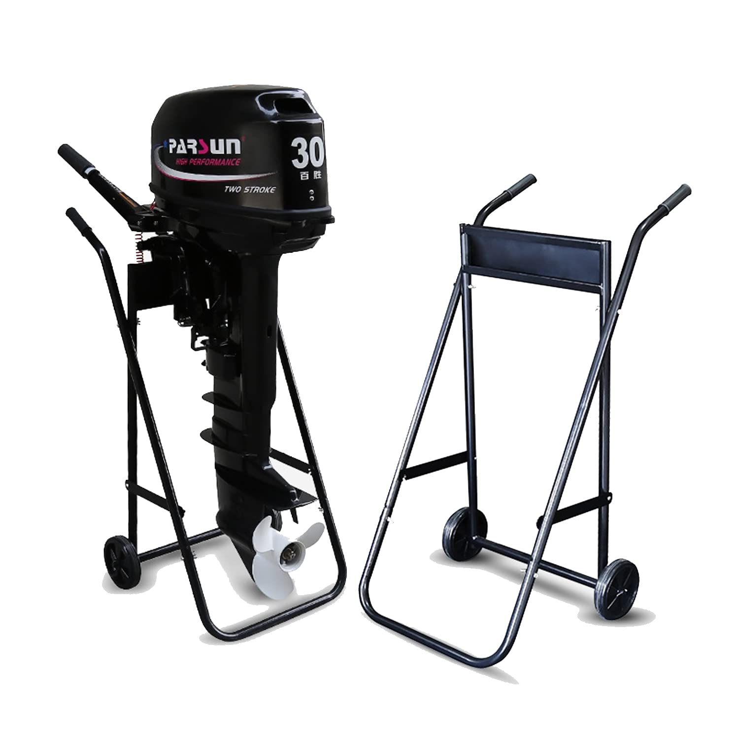 Outboard Boat Motor Stand, Heavy Duty Outboard Engine Carrier Cart Dolly Storage with 2 Wheels, 165LBS Outboard Motor Stands Mot