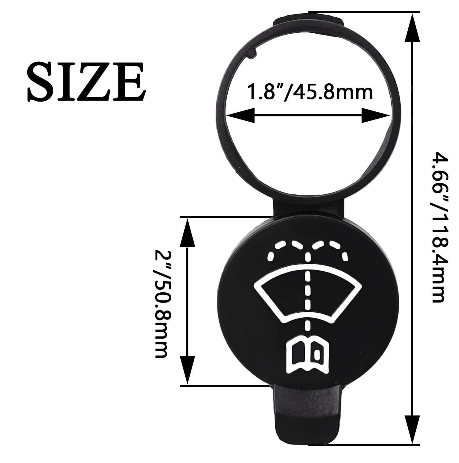 Msyuusr Windshield Wiper Washer Fluid Reservoir Tank Bottle Cap Replacement Cap Compatible For Gmc Chevrolet Buick Cadillac 12767700 13227300 19172571 12788573