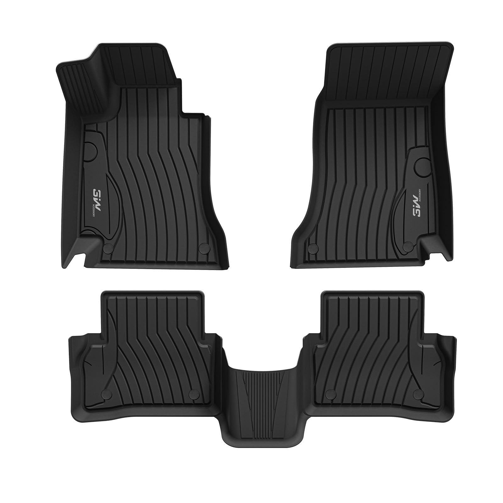 3W Floor Mats Compatible For Benz C-Class 2015-2021 (For Sedan Only) Tpe All Weather Custom Fit Floor Liner For Benz C-Class 1St