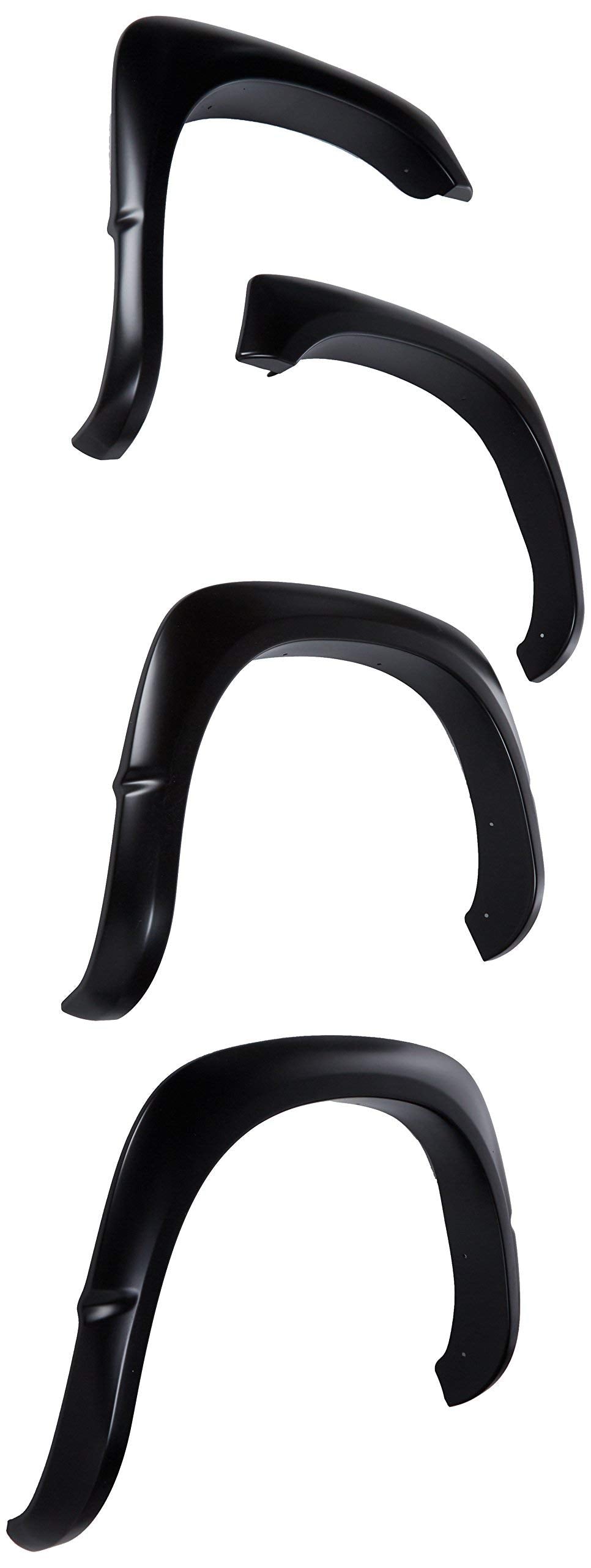 Bushwacker OE Style Factory Front & Rear Fender Flares | 4-Piece Set, Black, Smooth Finish | 50910-02 | Fits 2006-2008 Dodge Ram